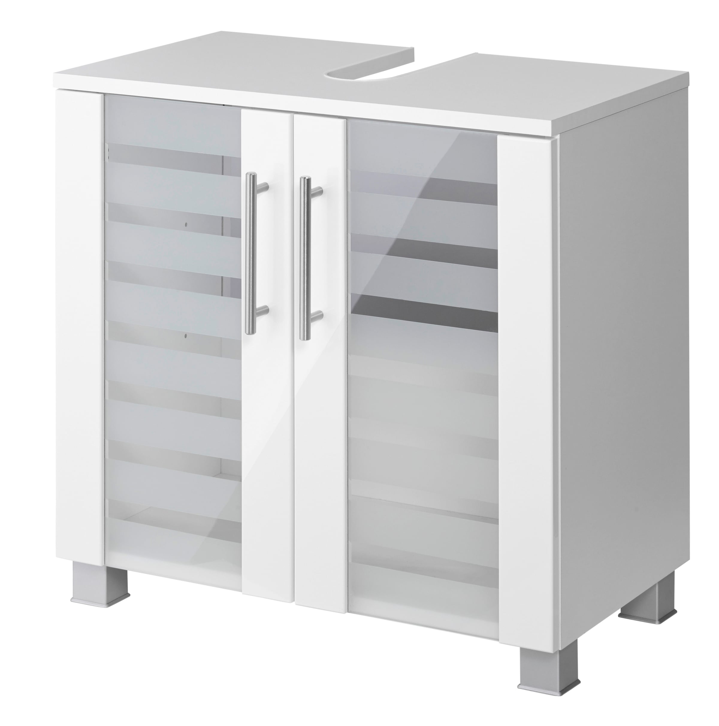 welltime Waschbeckenunterschrank »Jaca« Breite 60 cm, mit MDF Hochglanz-Fronten