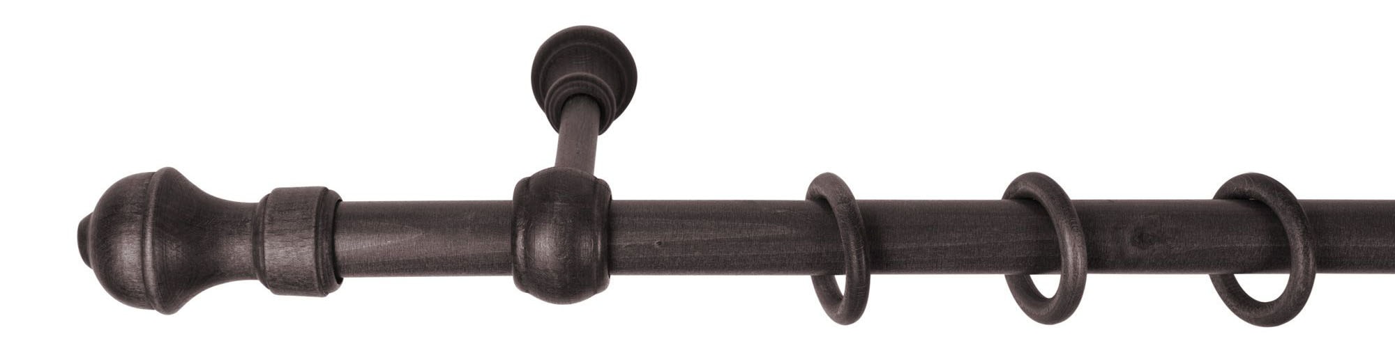 SN DECO GROUP Tringle à rideaux »Ares« 1 läufig-läufig Fixmass 28 mm, Holz, verschiedene Längen und Farben, Komplettset