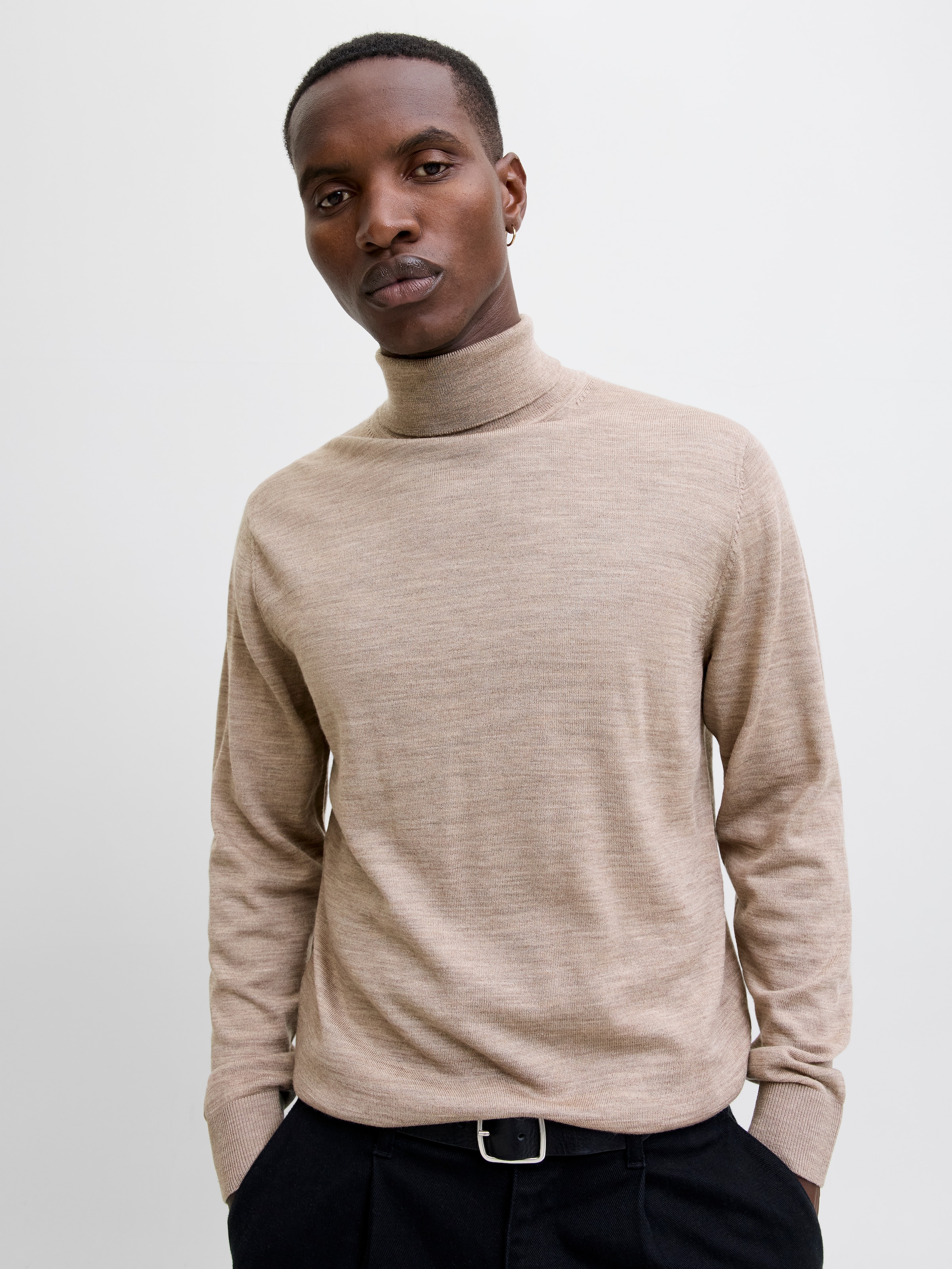Jack & Jones Rollkragenpullover »JPRBLAMERINO KNIT ROLL NECK« Wolle, regular fit