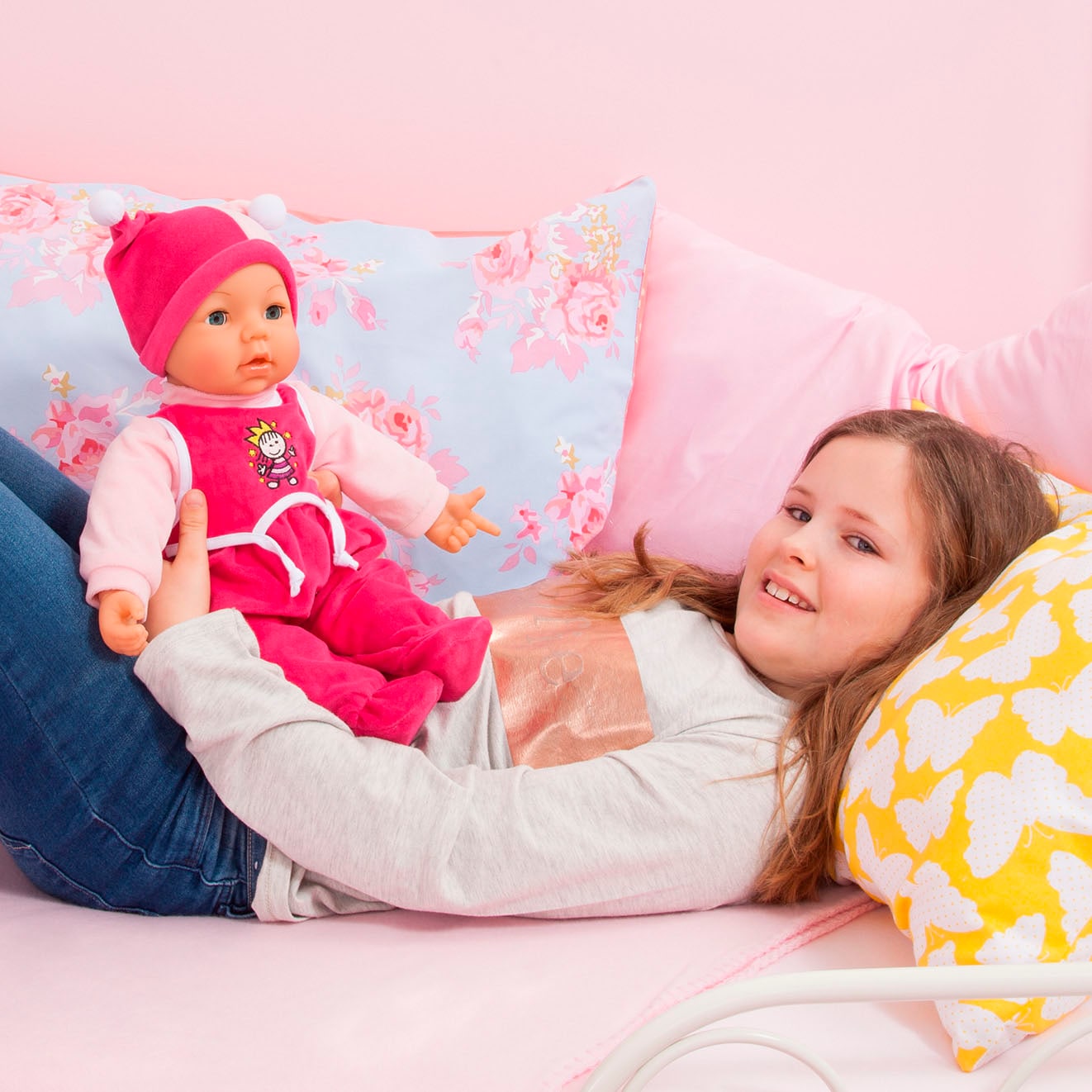 Bayer Poupée bébé »Hello Baby, 46 cm pink/rosa«