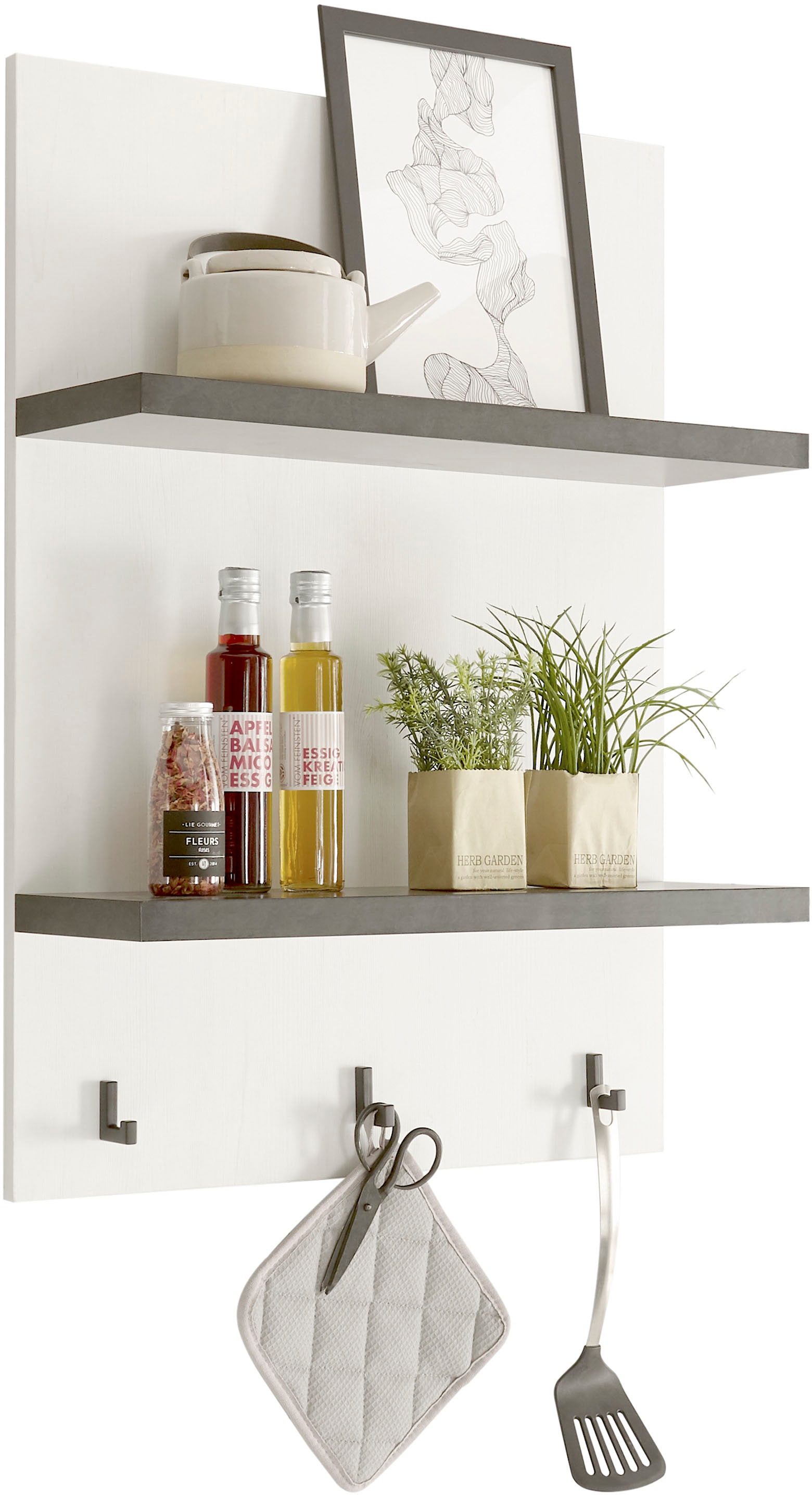 Home affaire Wandregal »Sherwood« Breite 60 cm, in modernem Holz Dekor, 28 mm starke Ablageböden