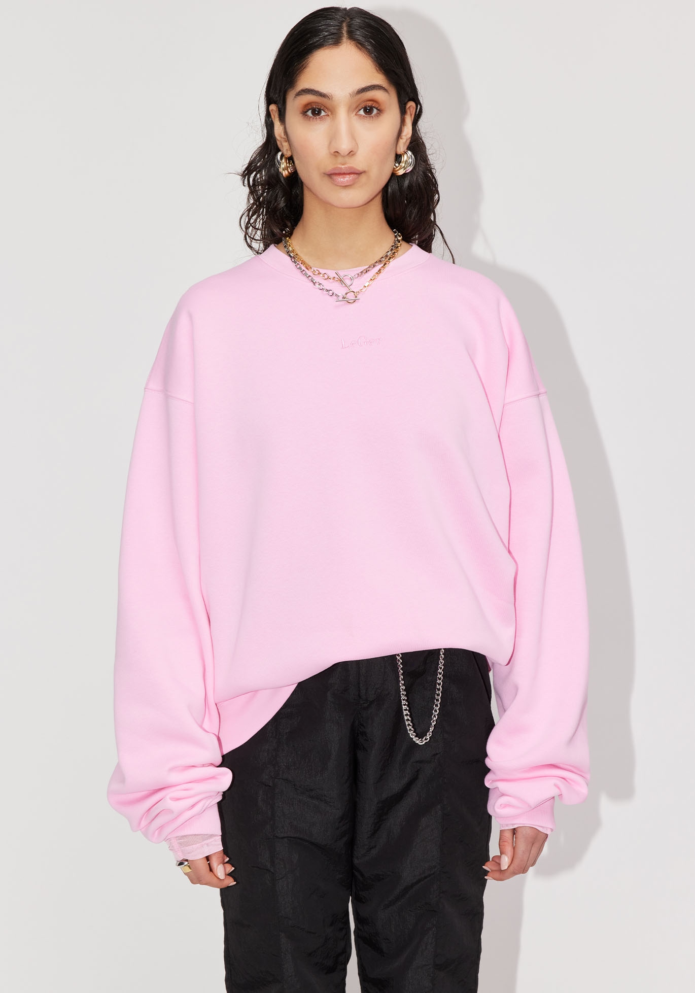 LeGer Sweat-shirt »Indra, LeGer by Lena Gercke«, col rond, coupe ample
