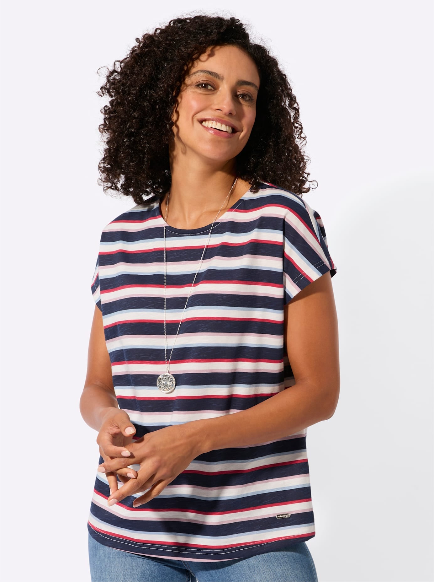 Casual Looks Shirt à col rond »Ringelshirt« 1 pièces