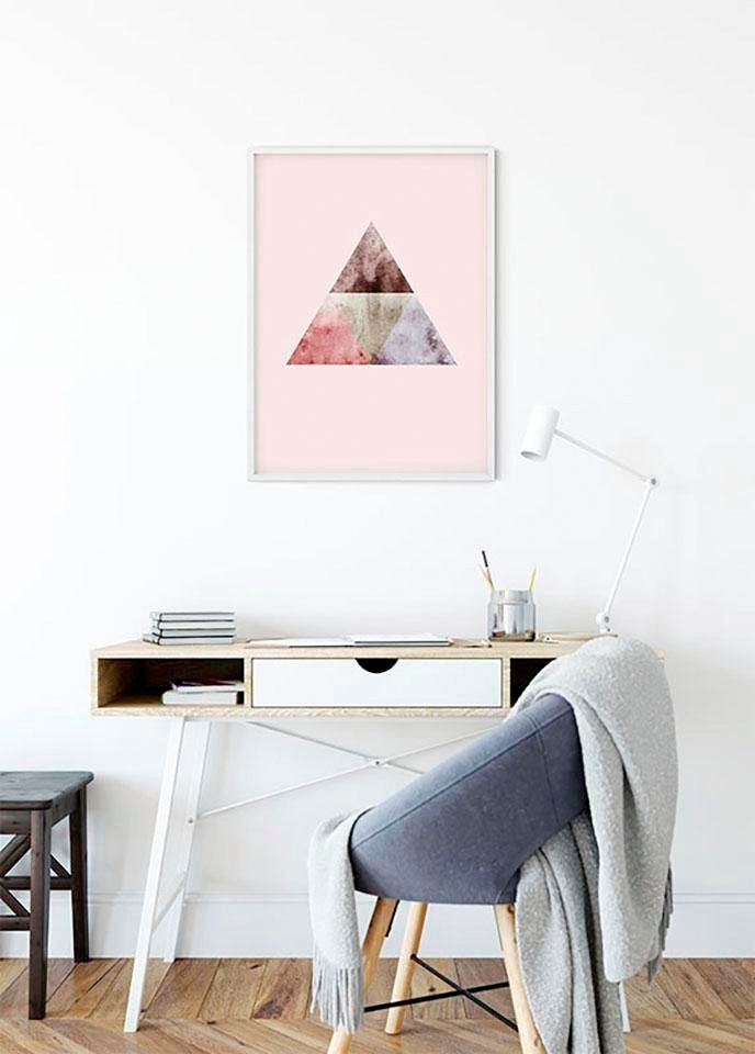 Komar Image »Triangles Top Red« 1 cuis tlg. Wandbild zur Dekoration - ohne Rahmen