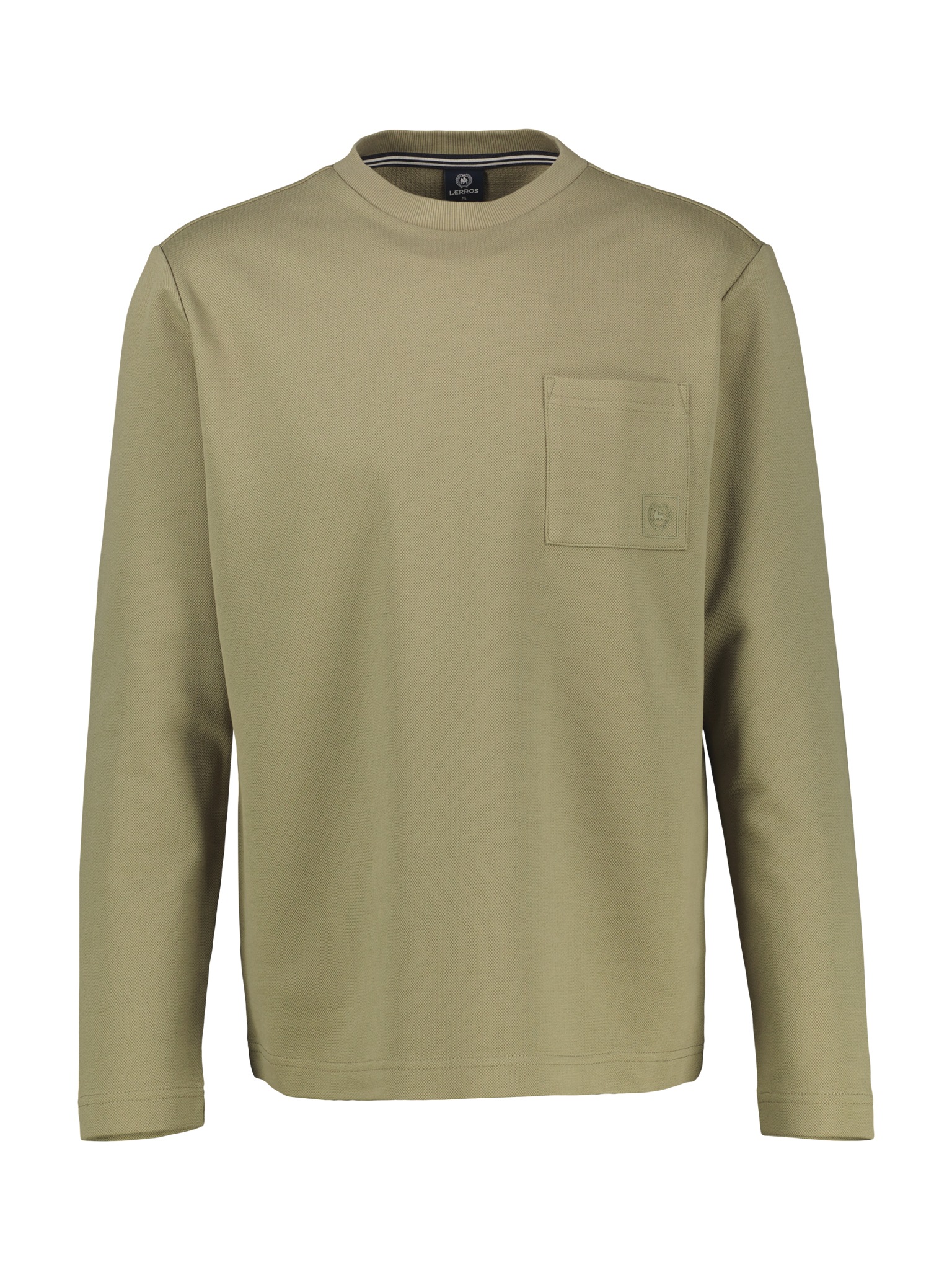 LERROS Langarmshirt mit Rundhals und Brusttasche