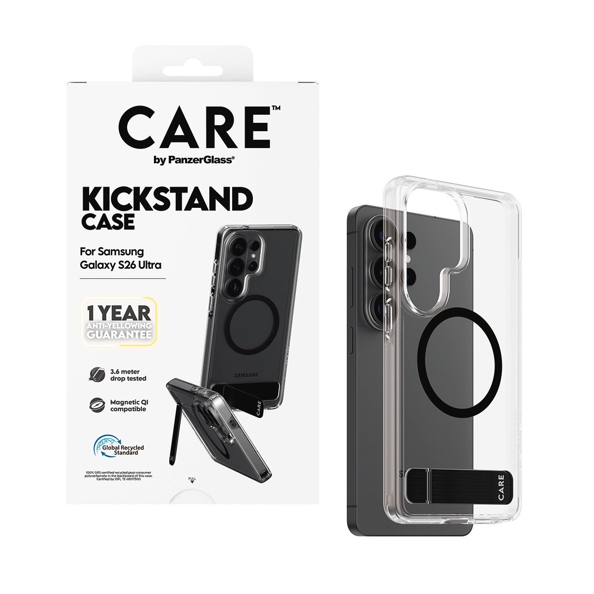 CARE by PanzerGlass Handyhülle »Urban Explorer Case mit Kickstand/Qi für Samsung Galaxy S26 Ultra« Samsung Galaxy S26 Ultra Backcover, Schutzhülle, Handyschutzhülle, Case, Schutzcase, stossfest