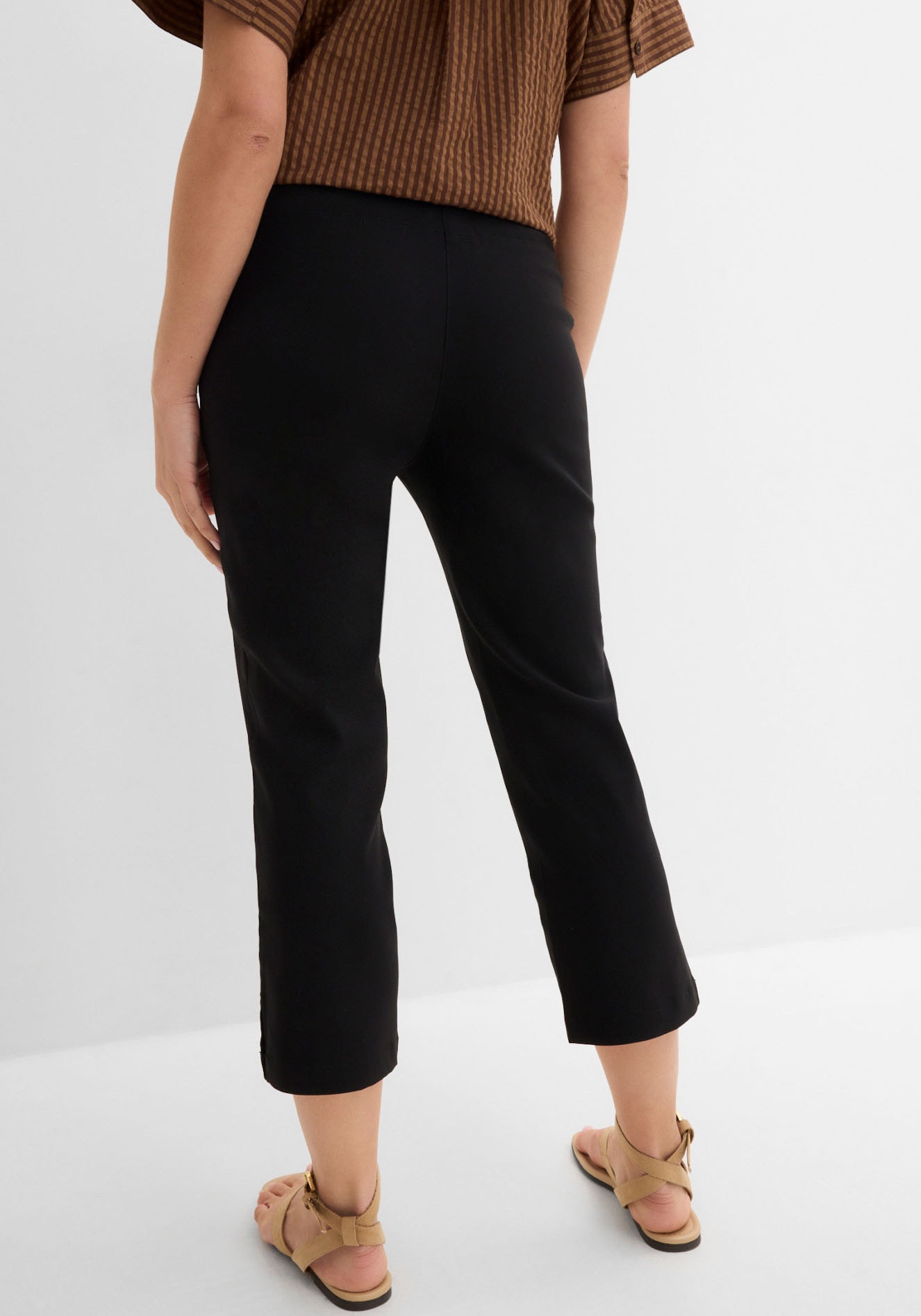 bonprix Pantalon 7/8 »7/8-Bengalin-Hose mit Bequembund«  mit Elasthan-Anteil, Regular Fit, mit Bequembund
