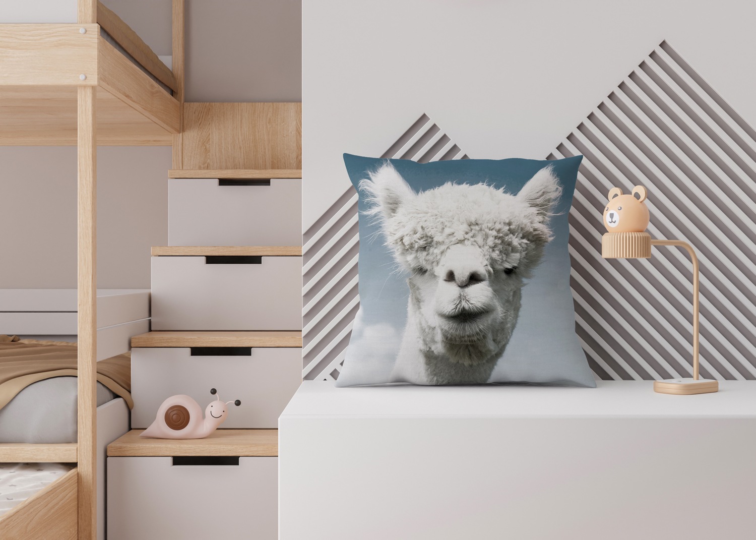 queence Dekokissen »Alpaka« Kissenhülle mit HD Premium Druck, geruchsneutral, 40x40cm