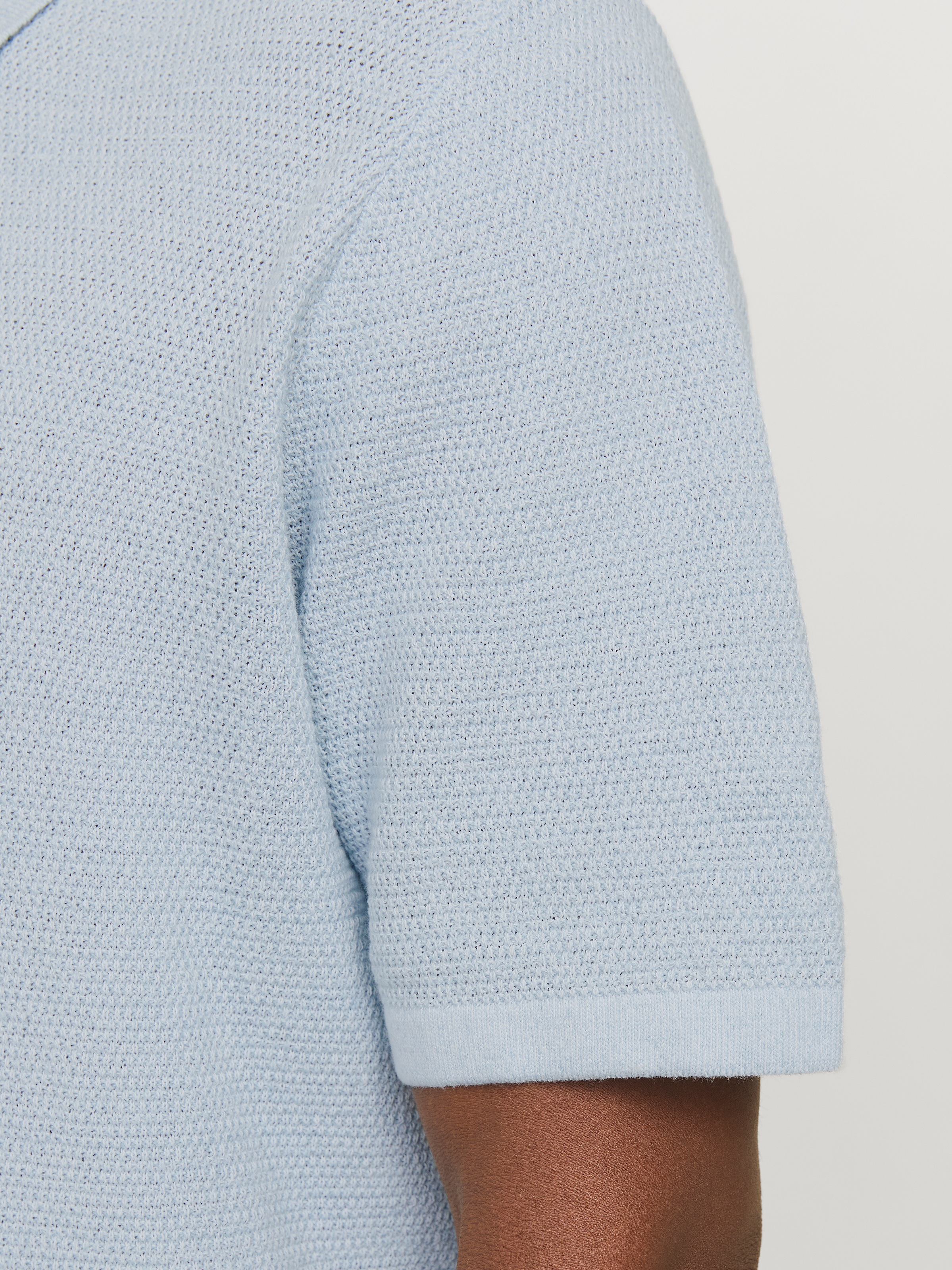 Jack & Jones Pull à manches courtes »JJEGEORGE KNIT POLO SS SN« mit Polo Kragen