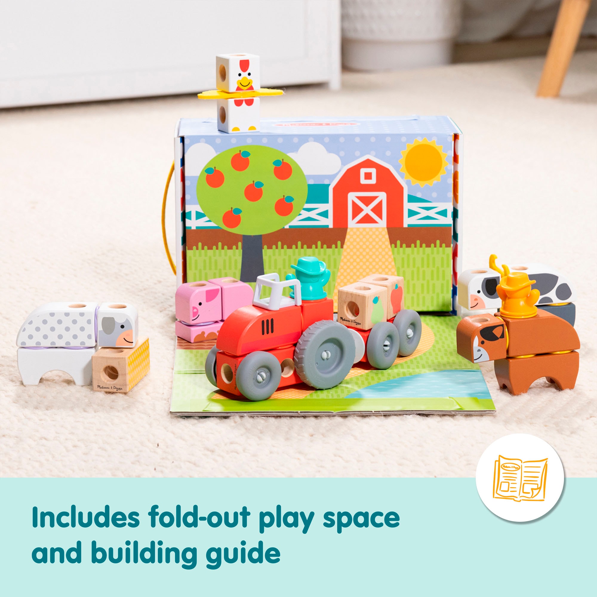 Spin Master Briques de jeu »Melissa & Doug Blockables Bauernhof«