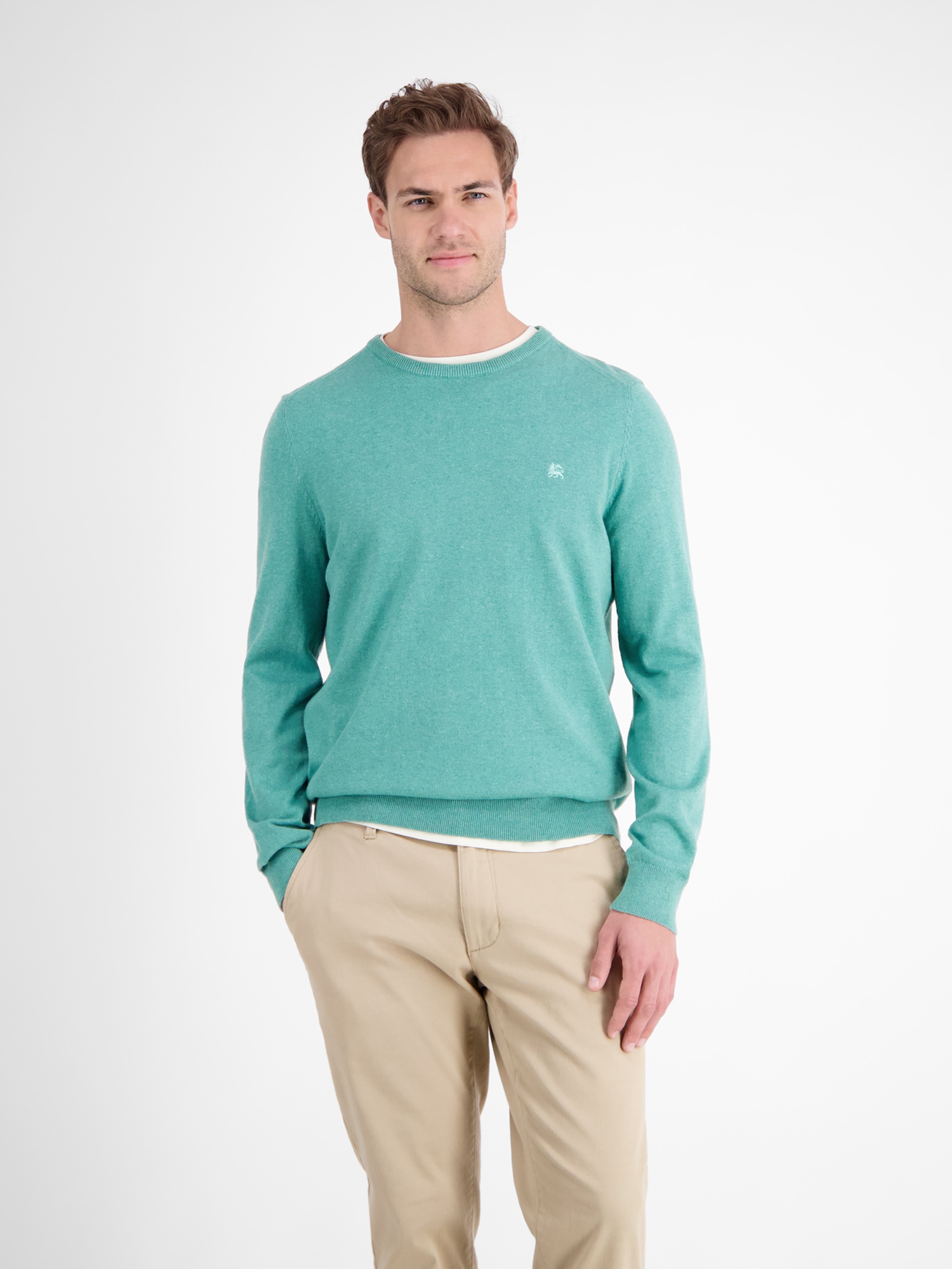 LERROS Pull en tricot »Herren Basic Strickpullover«