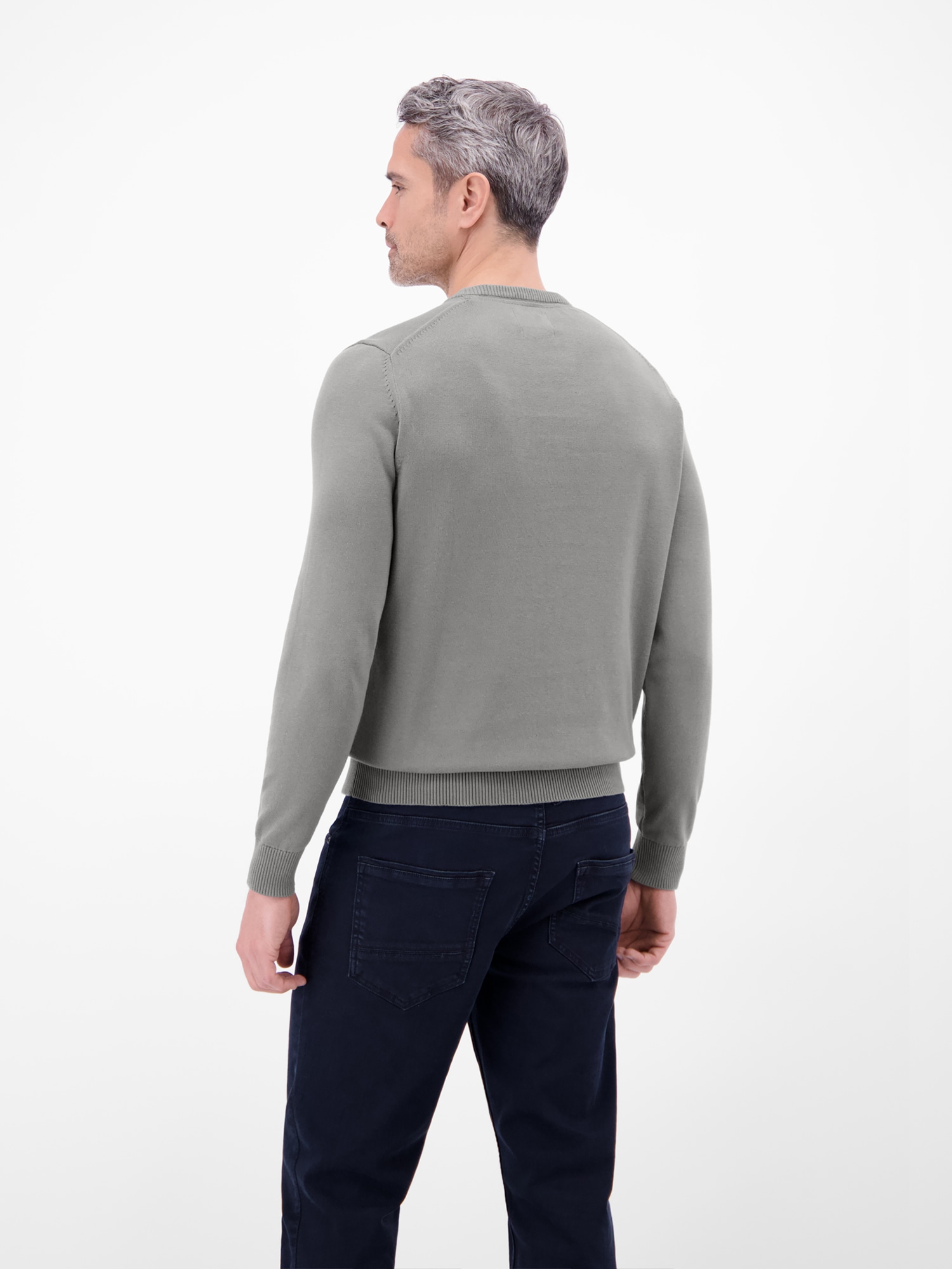LERROS Strickpullover »Herren Strickpullover aus Baumwolle mit Crewneck Ausschnitt« Weicher Strick-Pullover, Rundhalsausschnitt, lange Ärmel, pflegeleicht