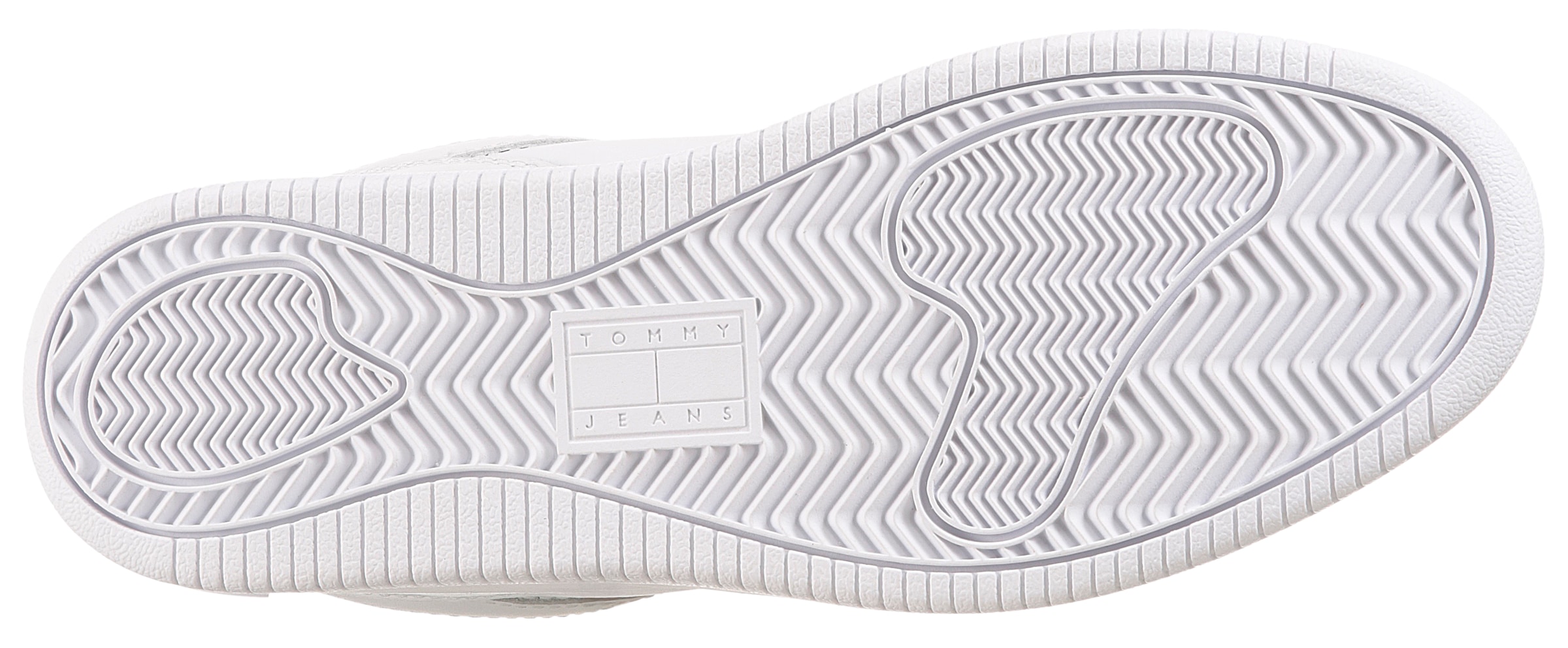 Tommy Jeans Plateausneaker »TJW RETRO BASKET«  , Freizeitschuh, Halbschuh, Schnürer mit seitlicher Logoflagge