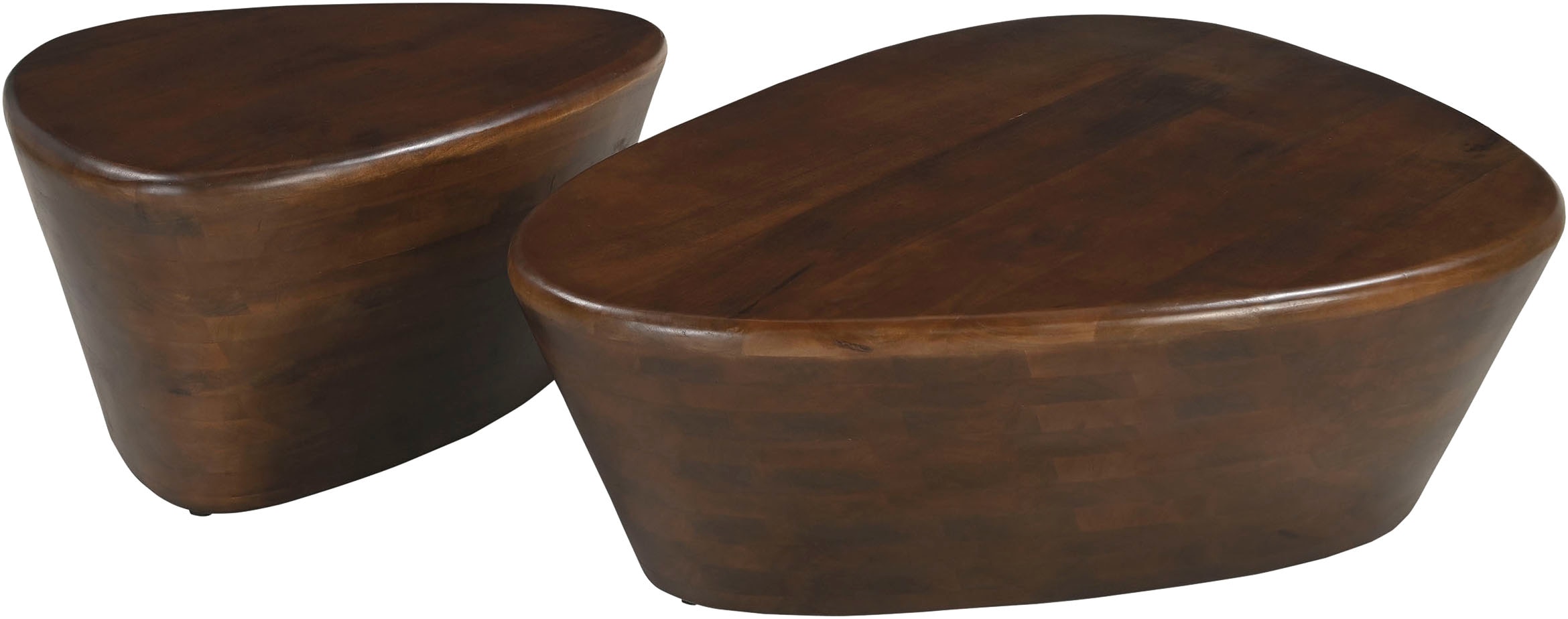 SIT Beistelltisch »Tel Aviv aus Mango massiv mit dreieckiger Tischplatte« 1 Stk. tlg. Geometrisches Design mit dreieckiger Massivholz-Tischplatte