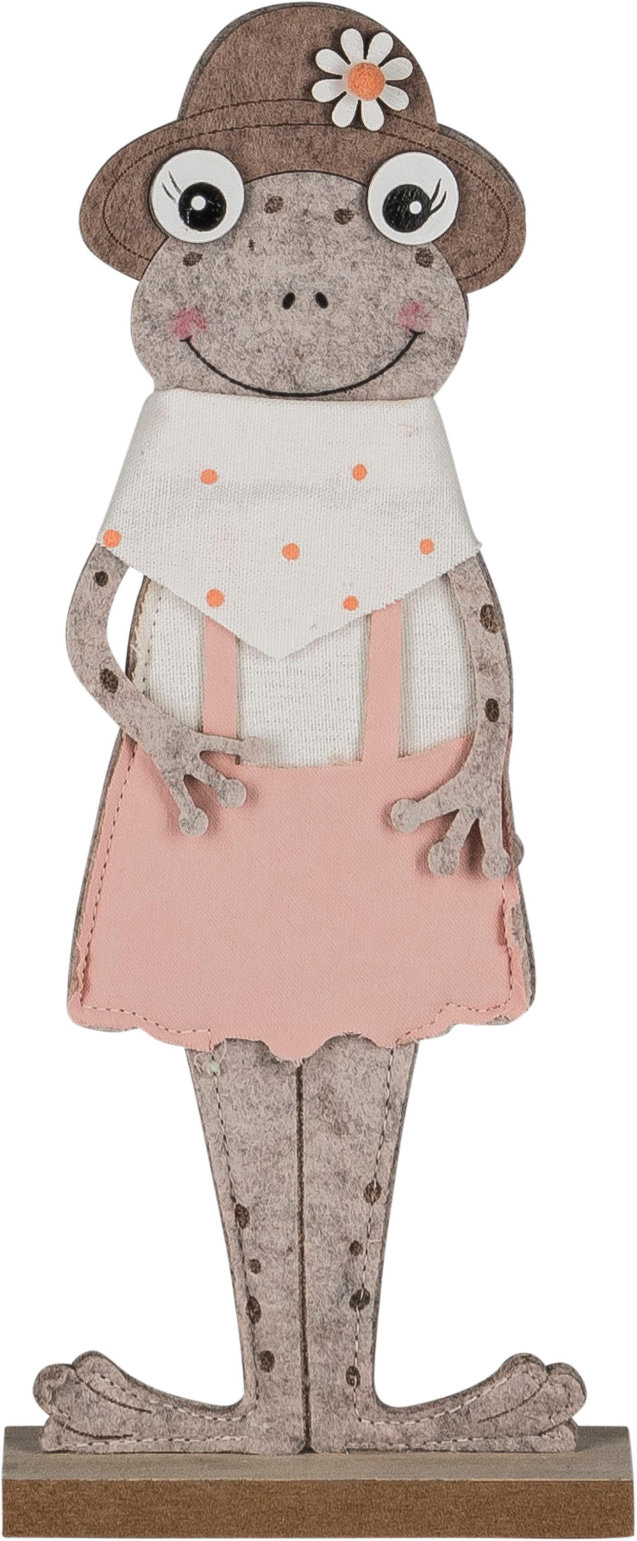 Creativ home Dekofigur »Frösche mit Giesskanne« mit niedlichen Applikationen