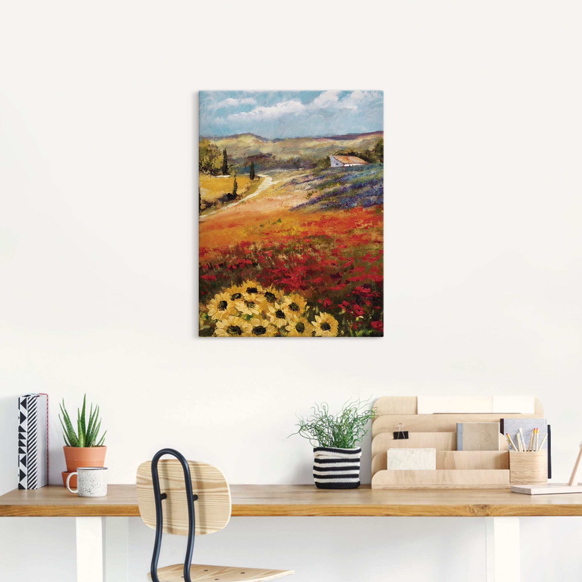 Artland Leinwandbild »Toskana II« Europa 1 Stk. tlg. auf Holzrahmen gespannt