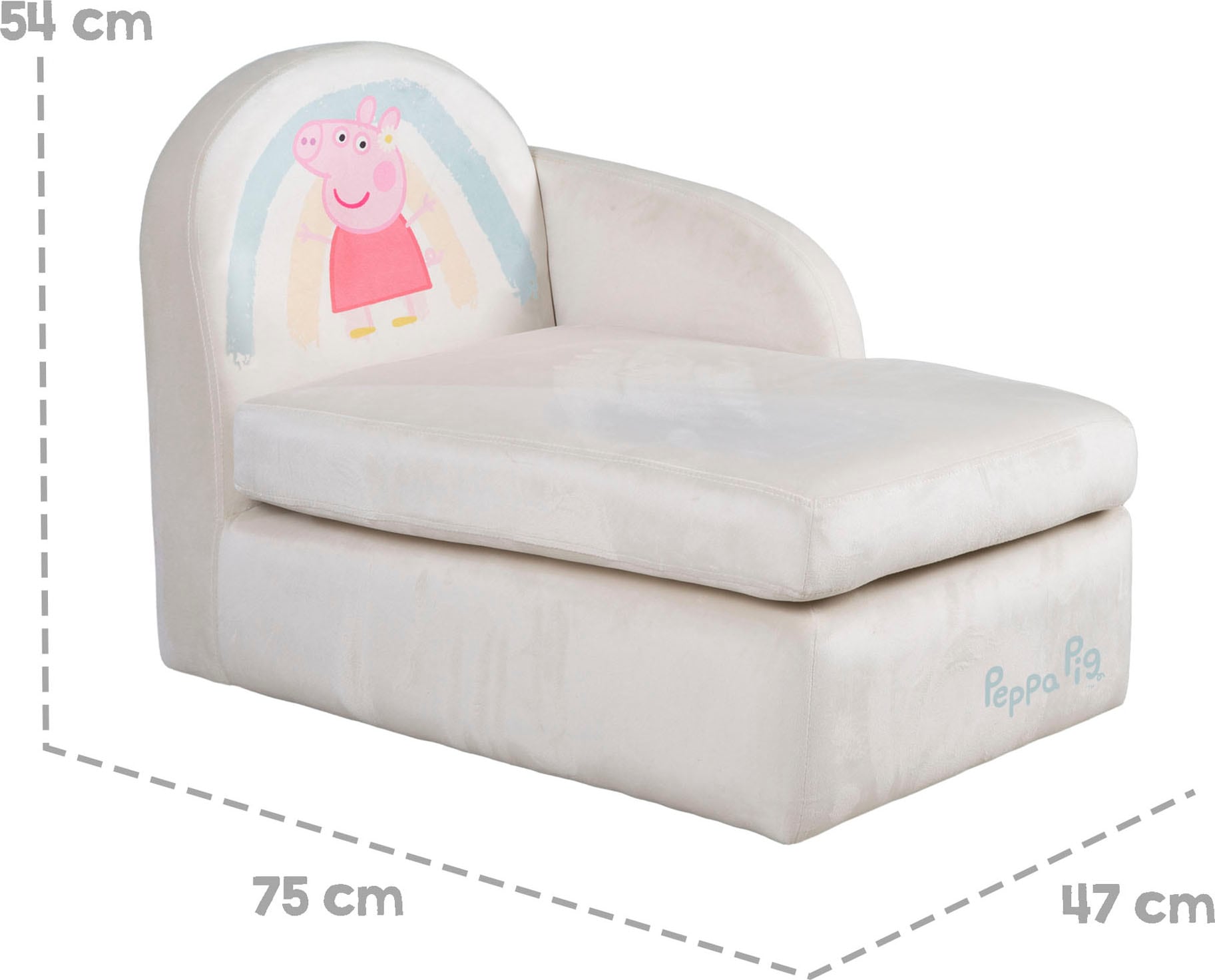 roba® Kindersofa »Peppa Pig« mit seitlicher Armlehne