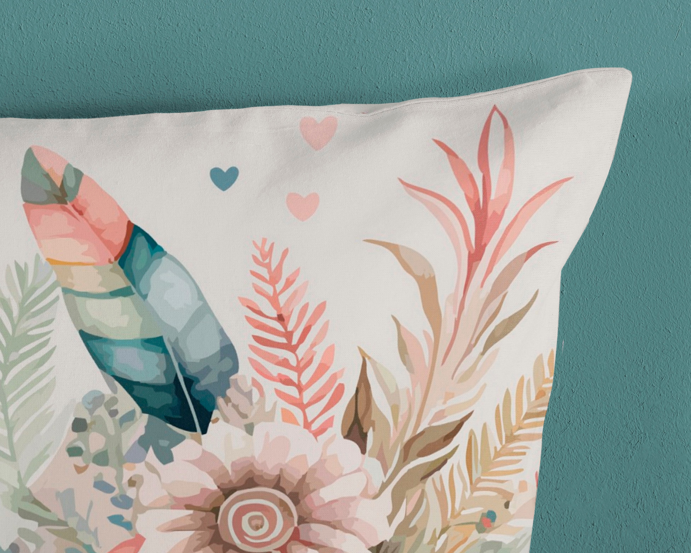 good morning Wendebettwäsche »Videl« 2 Stk. tlg. Baumwolle, 135x200, Reissverschluss, Wendeoptik, Blumen, Federn, Sand