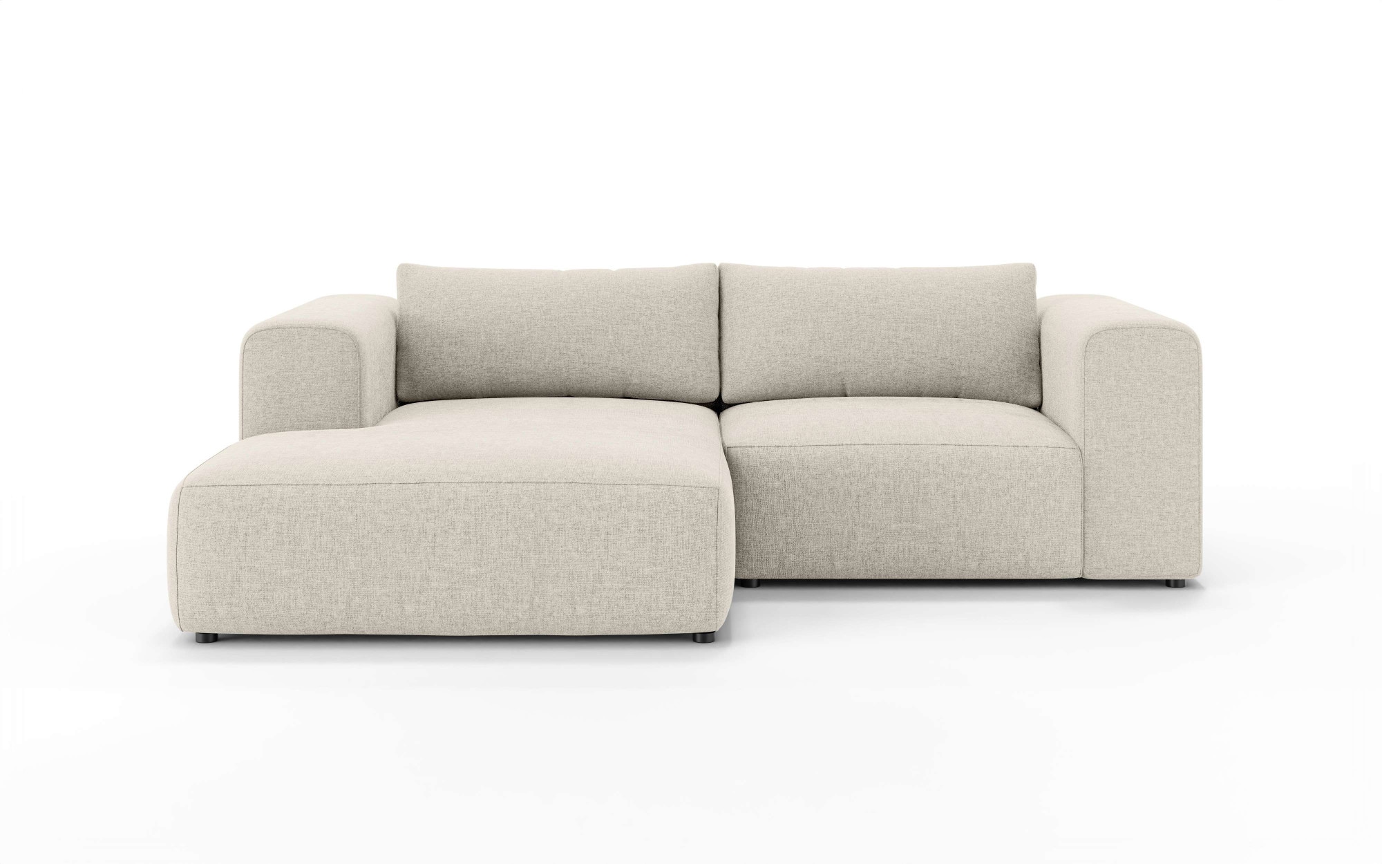 GOODproduct Canapé d'angle »TIARRA Design-Sofa mit Ottomane recht/links bestellbar, Breite 241 cm« L-Form mit hochelastischer Schaum und Wellenunterfederung