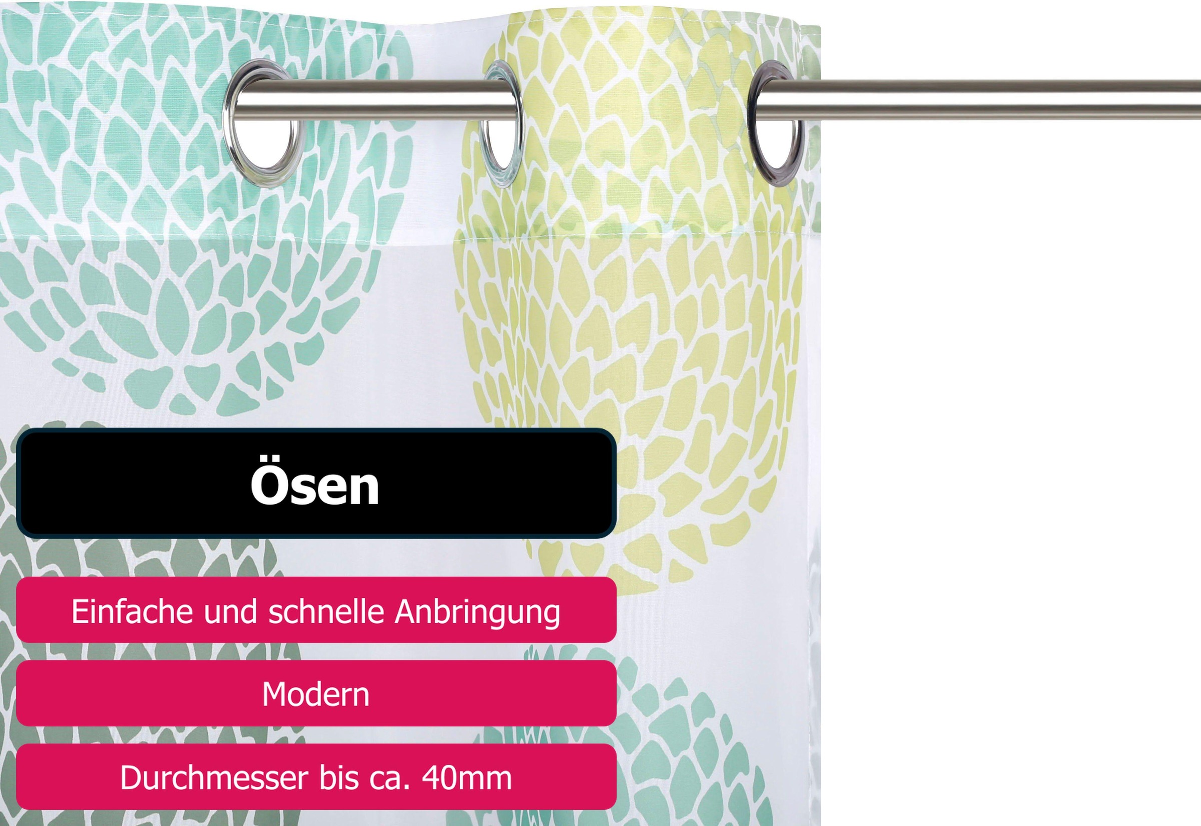 GOODproduct »BELEM, 1 Stück, transparent, Kreisemotiv« Ösen 1 Stk. tlg. 1 Schal, Polyester, Kreise