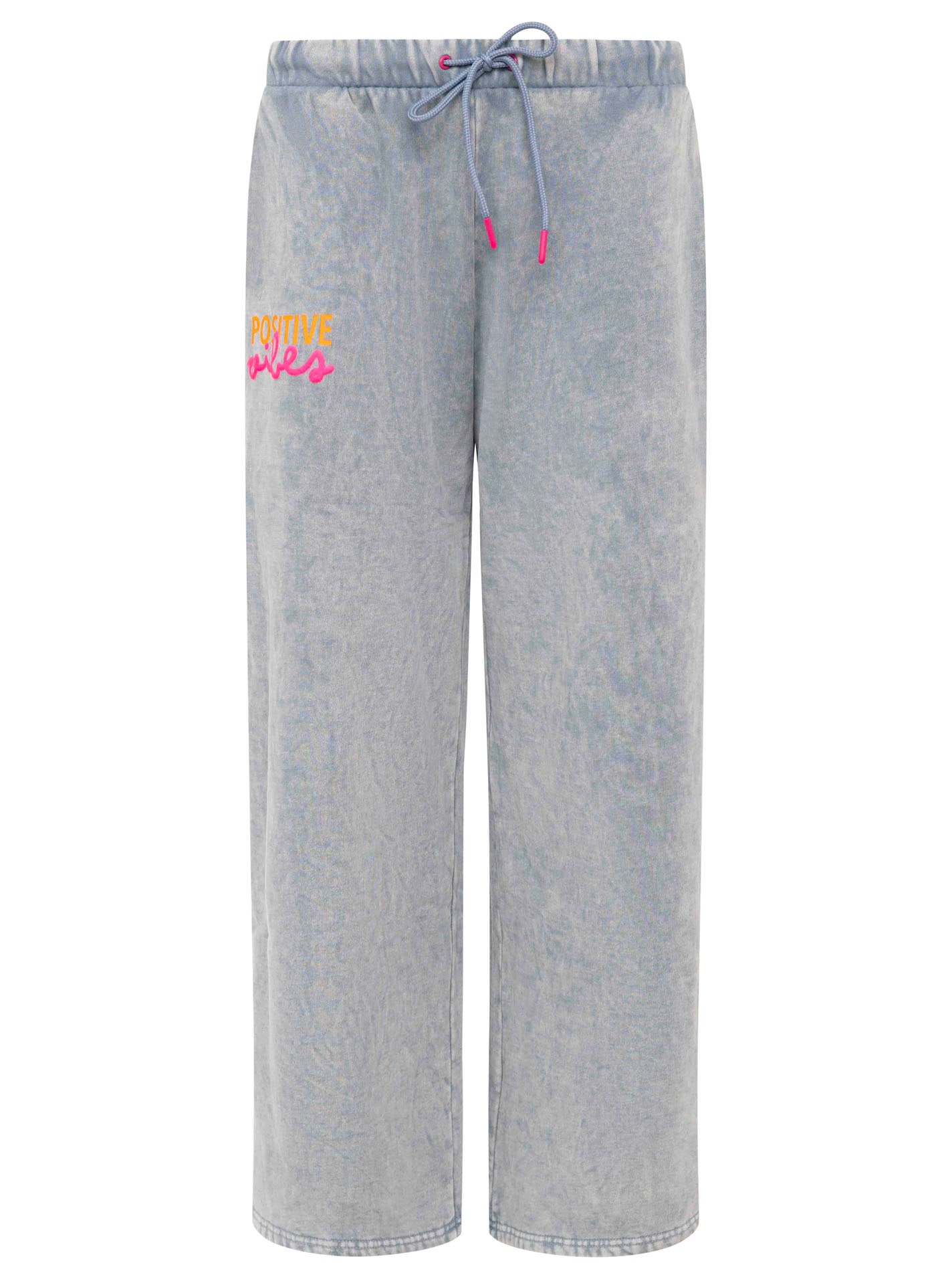 Zwillingsherz Pantalon sweat »"Washed Neon"«  Aspect délavé, taille avec cordon, poches fendues, jambe droite
