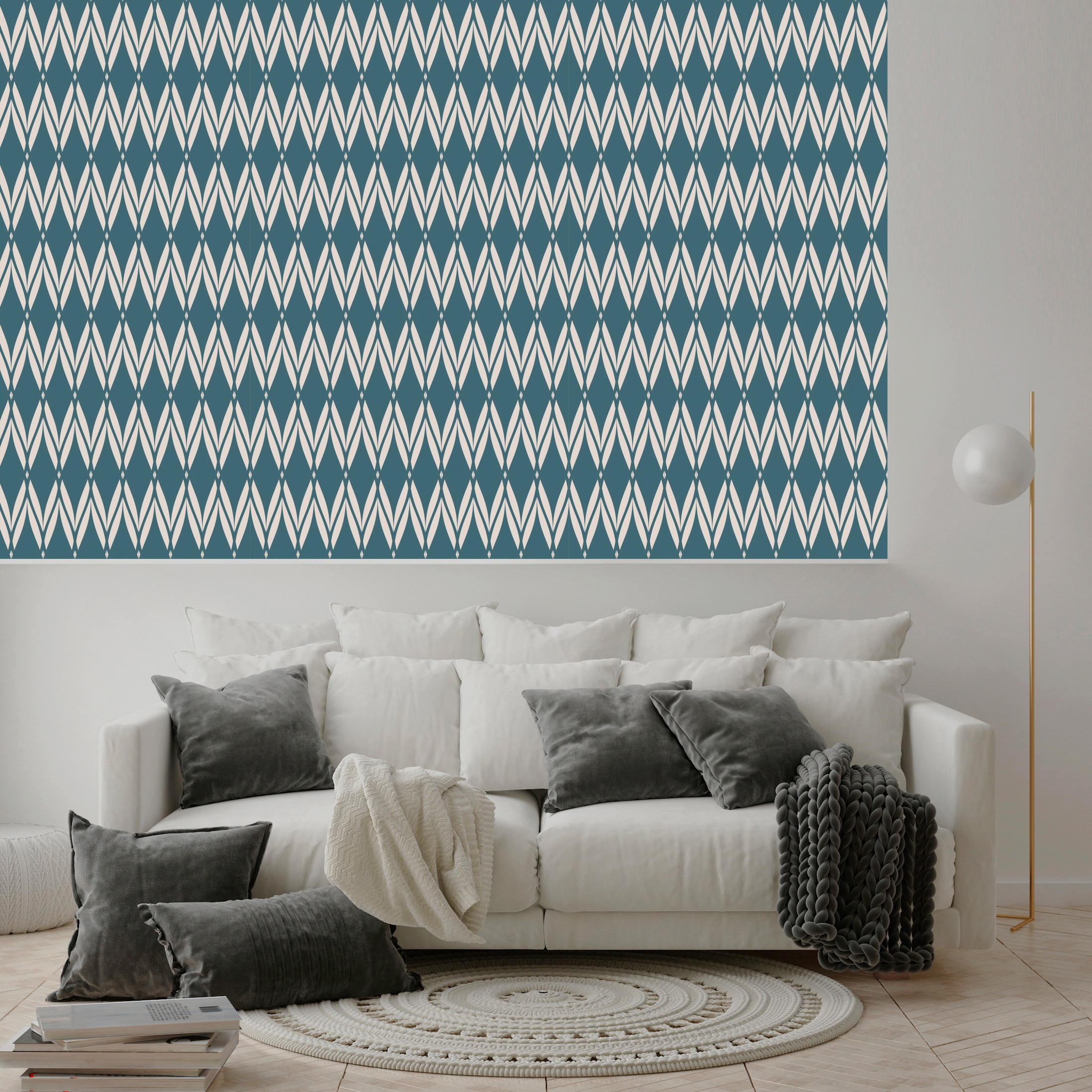 queence Vinyltapete »Kris« Farbverlauf | abstrakt | bedruckt | gemustert glatt 90x250cm, selbstklebend, kinderleichte Anbringung, , Sticker