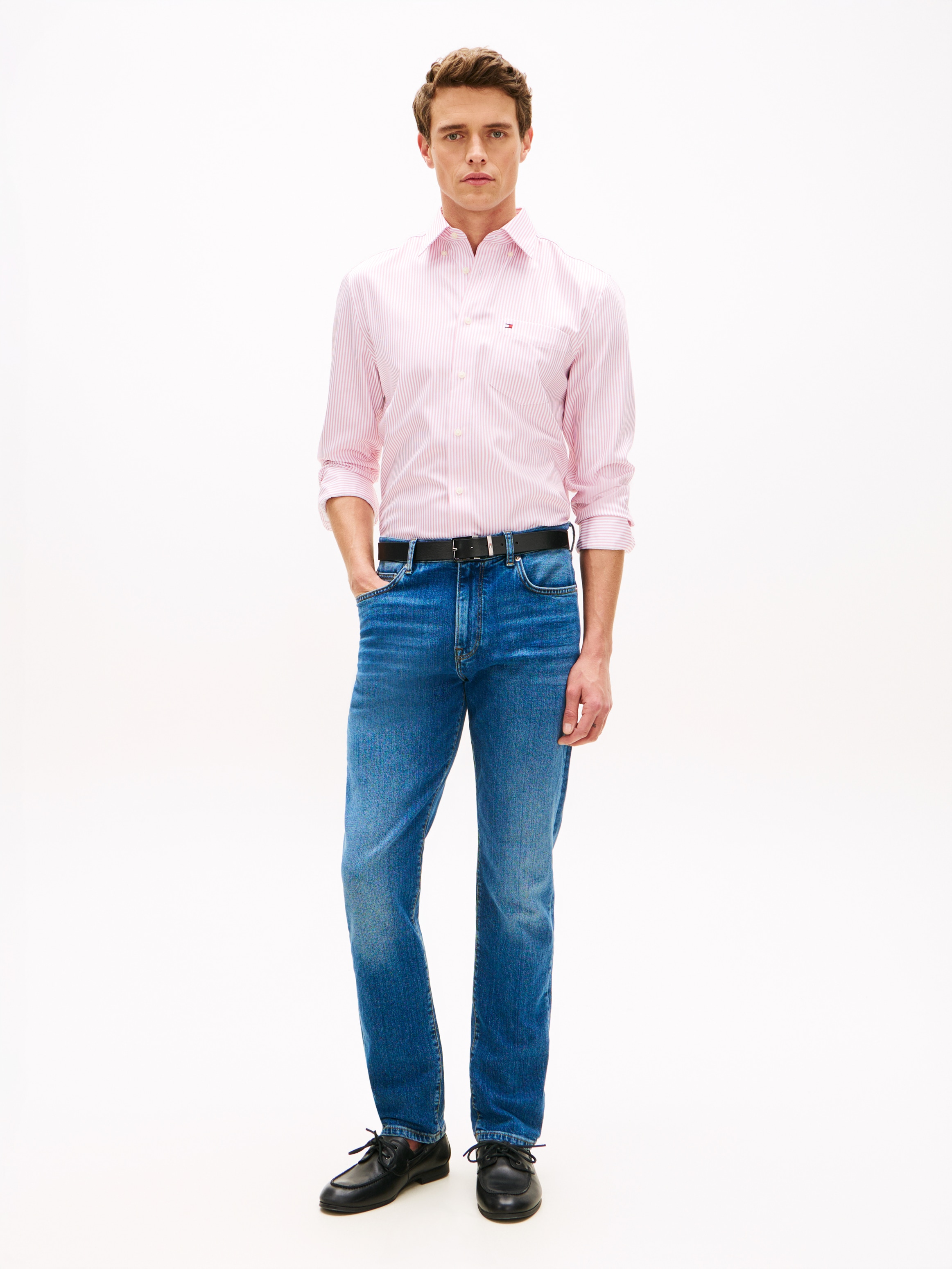 Tommy Hilfiger Slim-fit-Jeans »Denton« Slim Straight fit mit elastischem Denim