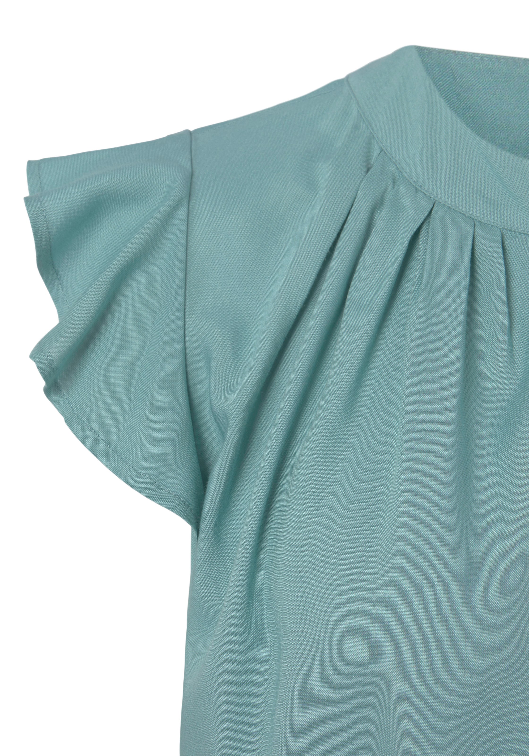 LASCANA Schlupfbluse mit Rüschenärmeln, Kurzarmbluse, elegant