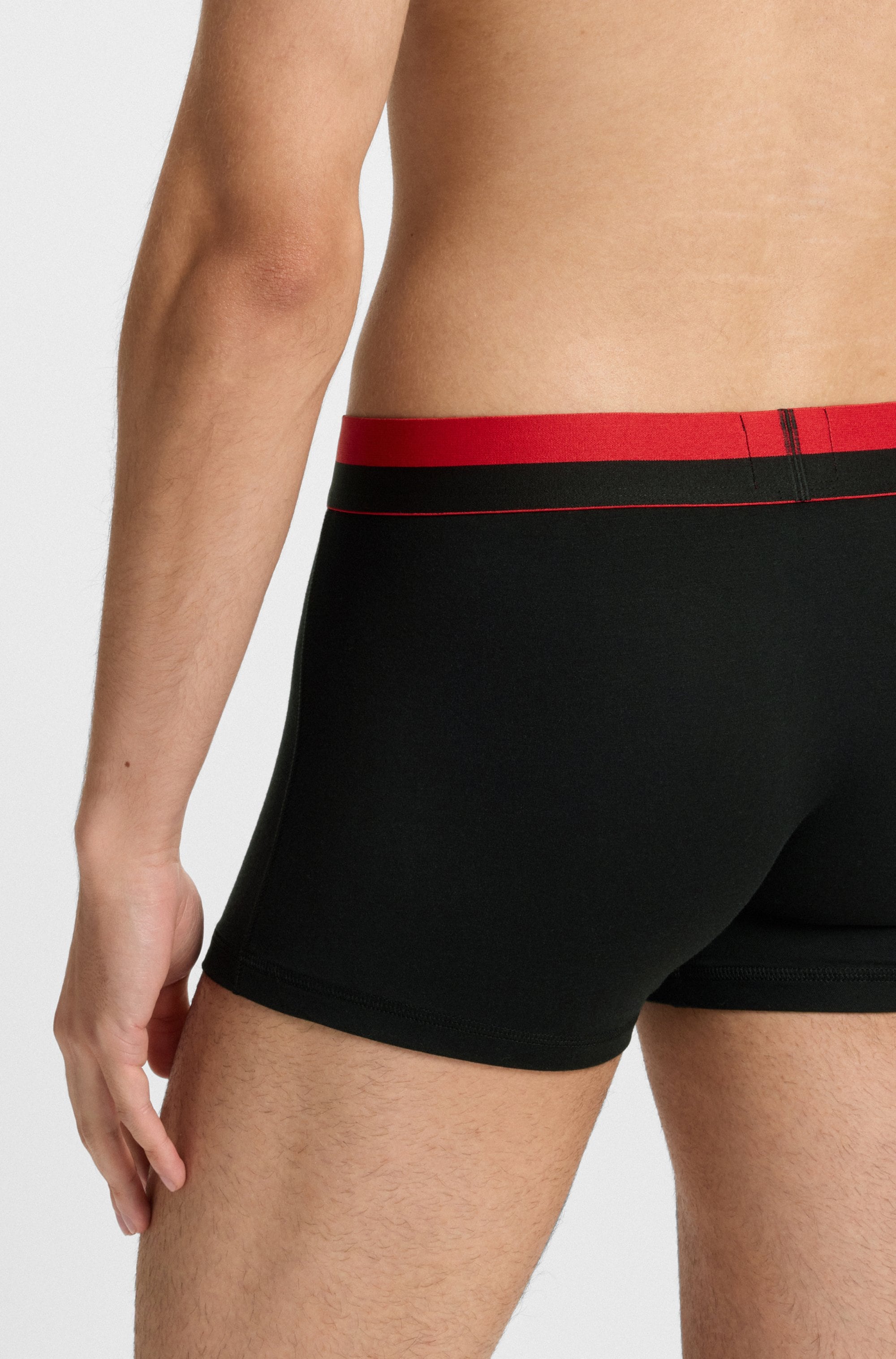 HUGO Underwear Boxers »TRUNK TR. SPLIT LOGO« 3 cuis enganliegend, kurzes Bein