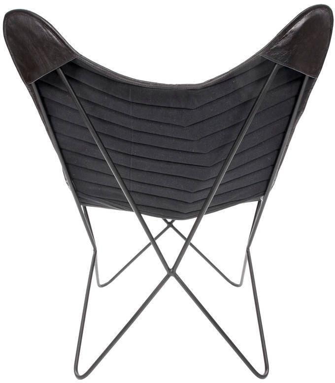 Kayoom 4-Fussstuhl »Schmetterling Stuhl Santiago, Schmetterlingsstuhl aus Leder« () 1 Stk.pflegeleicht, hochwertig, hochwertig verarbeitet, hoher Sitzkomfort