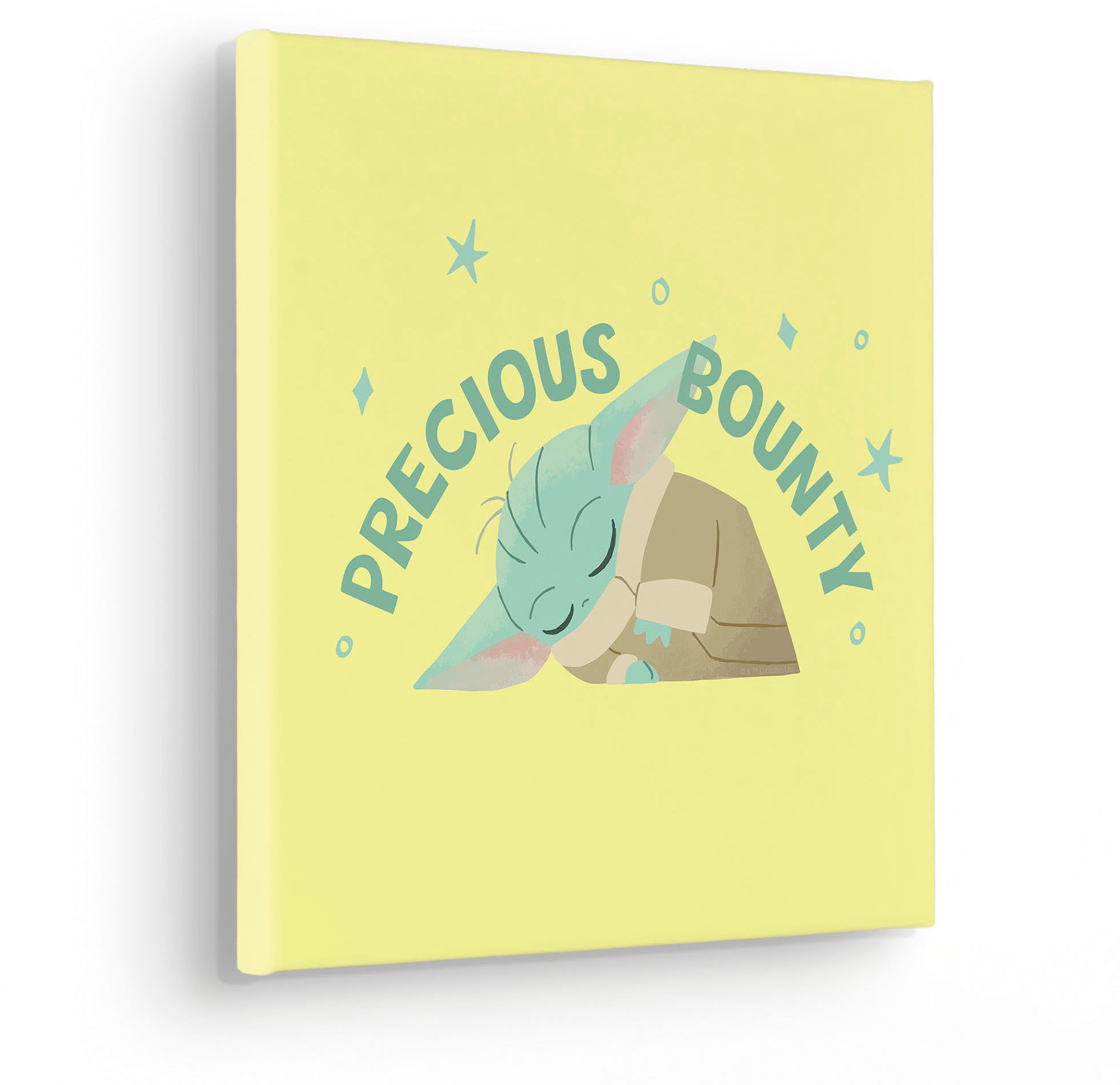 Komar Leinwandbild »The Mandalorian Little Grogu Precious - Grösse 30 x 30 cm« Disney 30 x 30 cm (Breite x Höhe), 1 Stk. tlg. Keilrahmenbild mit Echtholzrahmen, Kinderzimmer