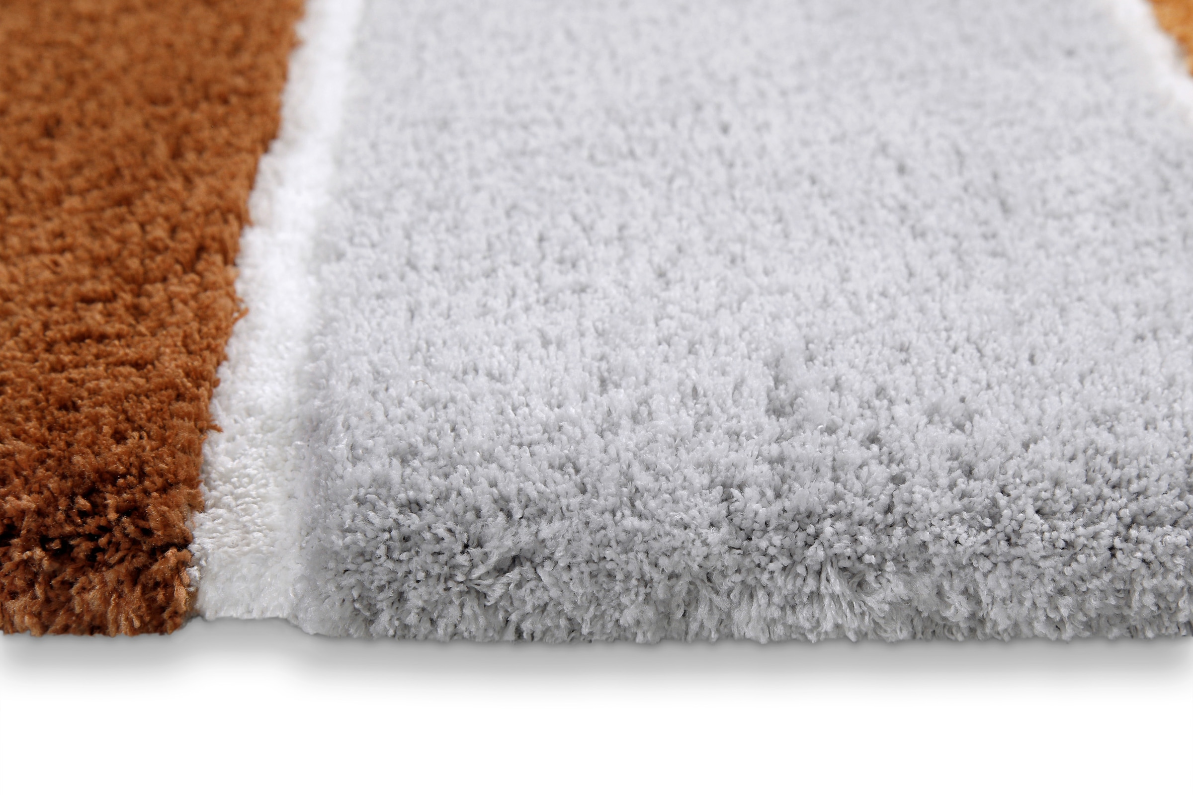 Homie Living Tapis de bain »Rio Marina« Höhe 30 mm flauschiger Badteppich, modern gestreift, waschbar, Badezimmerteppich