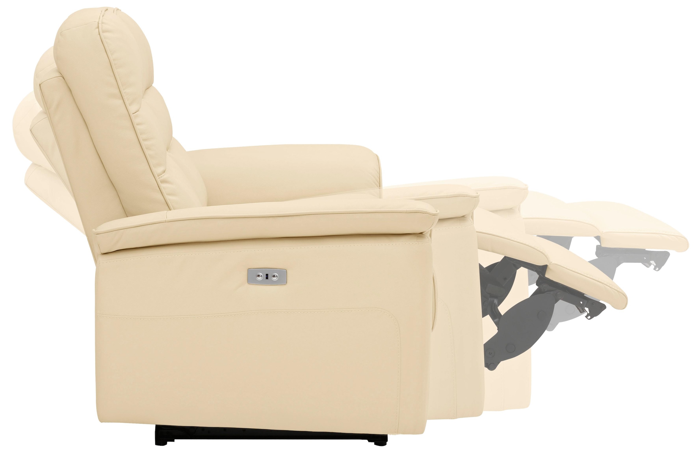 Home affaire 2-places »Maldini« elektrischer Relaxfunktion und USB-Anschluss, Breite 166 cm