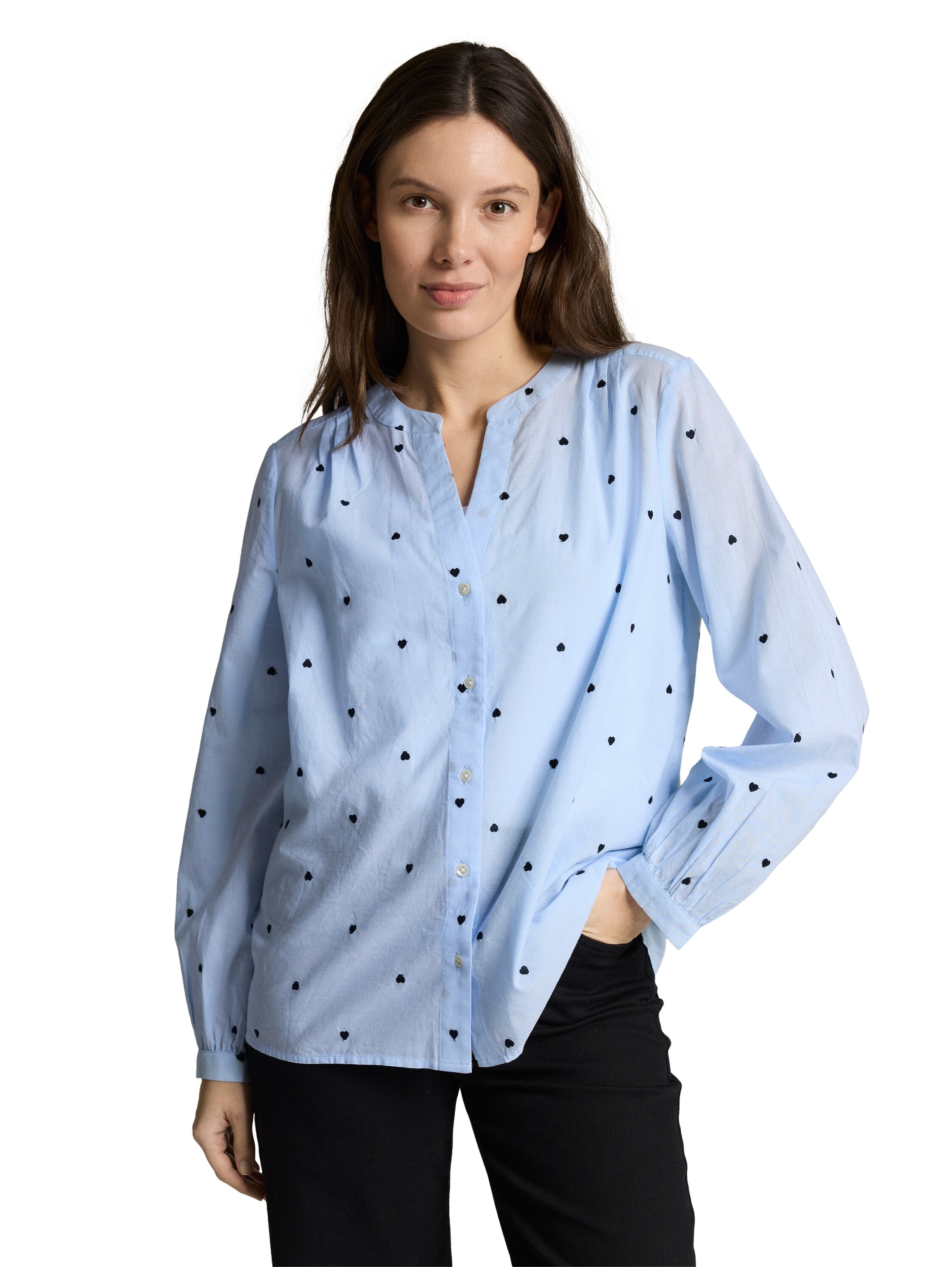 TOM TAILOR Blouse classique mit All-Over Print