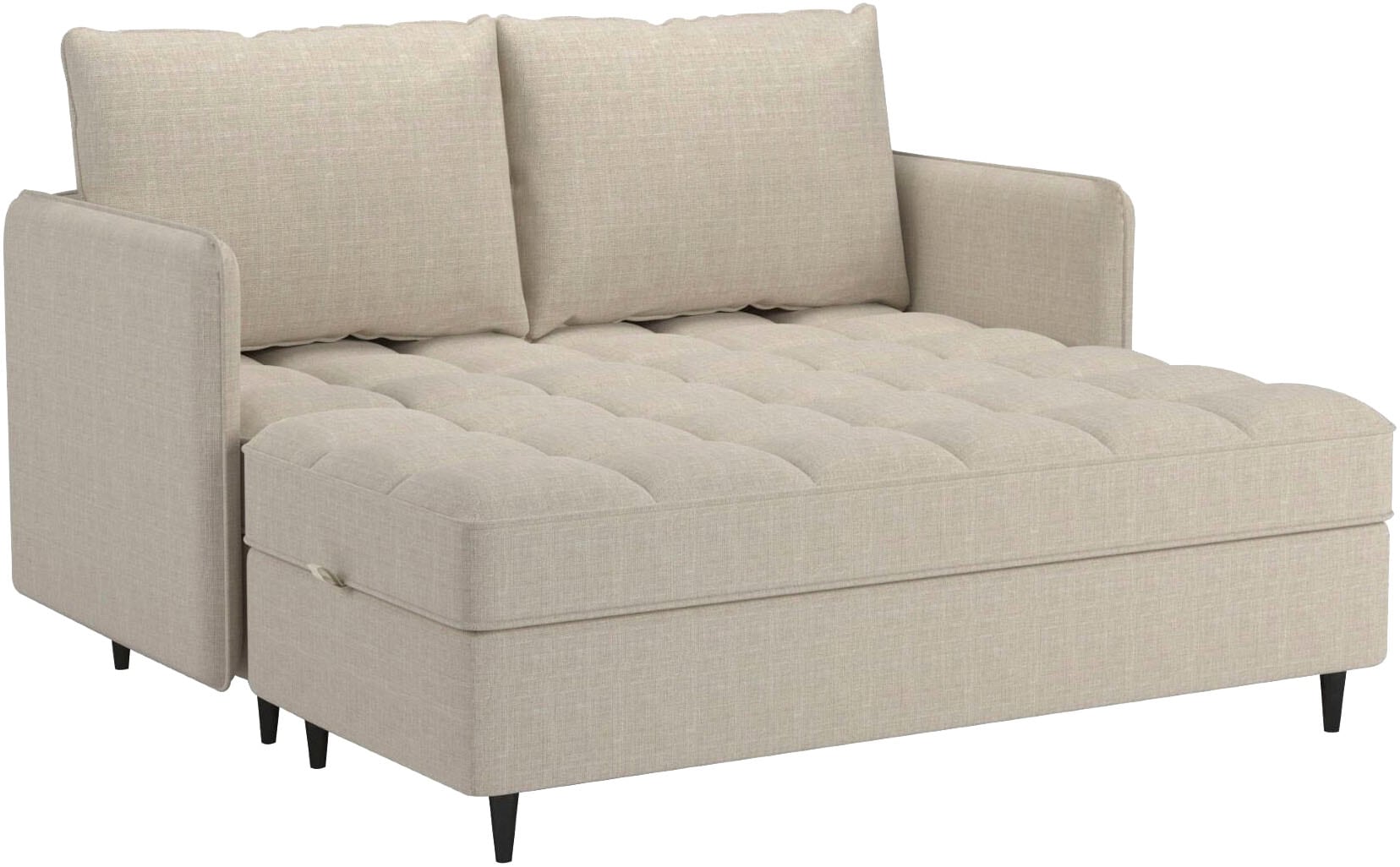 Dorel Home Canapé d'angle »LINDHUS, L-Form, verschiedene Stellvarianten, Schlaf-Liege« Modulsofa, Recamiere, grosser Bettkasten, Cord, Chenille