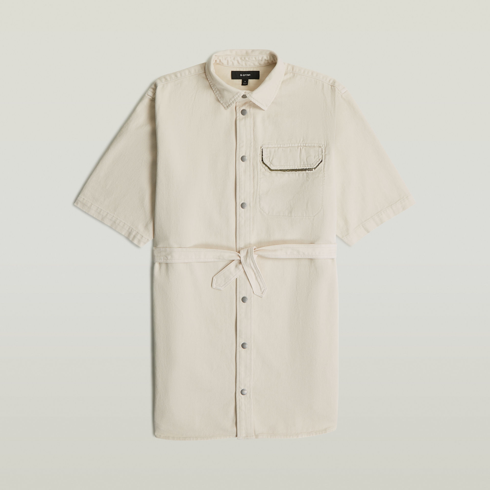 G-STAR Robe chemisier »Belted Army Shirt Dress Short Sleeve Wmn« Poche poitrine mit Bindegürtel für eine taillierte Passform