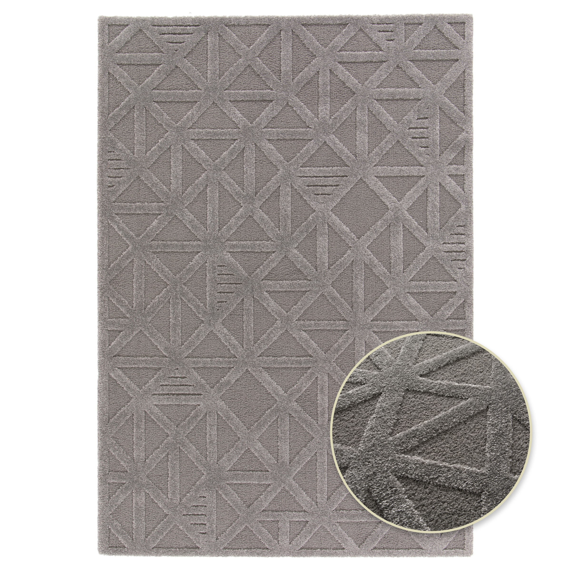 Primaflor-Ideen in Textil Tapis »COSMO Geo, Made in Belgium« Rectangulaire 14 mm Höhe design moderne, effet haut-bas, poil doux