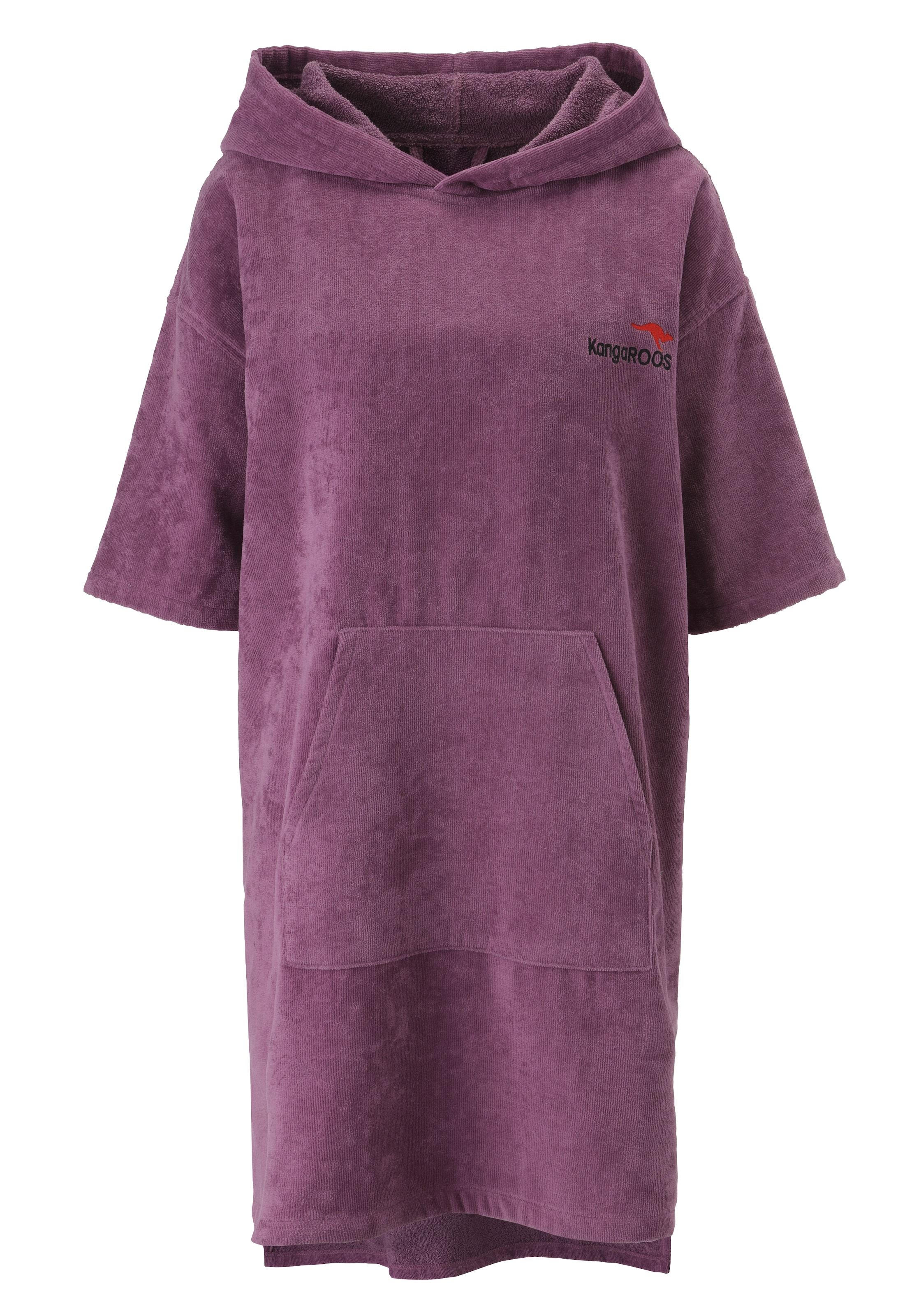 KangaROOS Poncho de bain »Summer, ideal für Sauna, Spa & im Urlaub, Damen & Herren« 1 cuis Surfponcho, mit Bauchtasche, 100% Baumwolle, Frottee