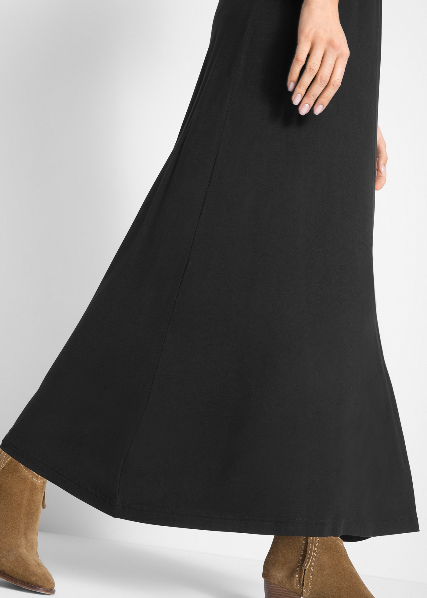 bonprix Maxi robe für Casualmode im Frühjahr und Sommer, A-Linie, mit 3/4-Ärmeln