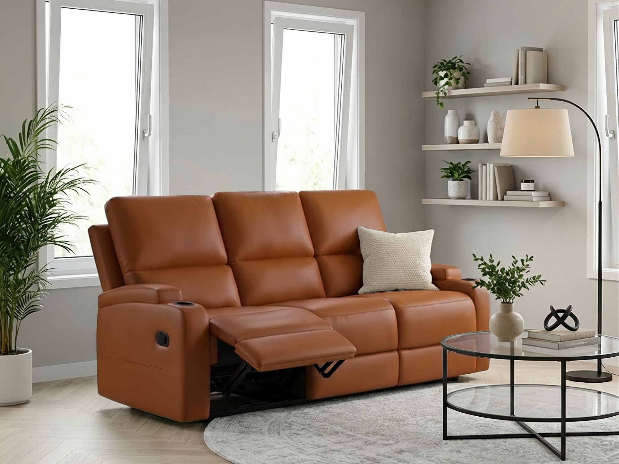 GOODproduct 3-places »Napori« Kinosofa mit 2 x Relaxfunktion und Getränkehalter