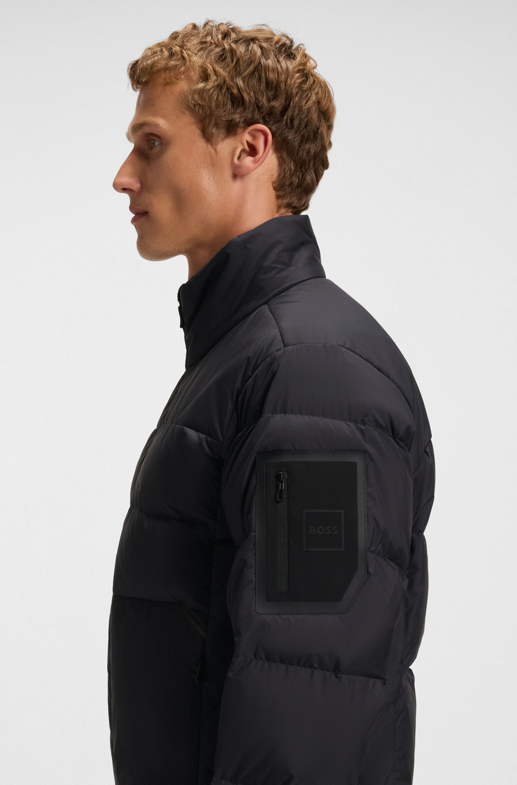 BOSS GREEN Daunenjacke »OW Urbanex Puffer« Stehkragen, reflektierende Details, Ärmeltasche