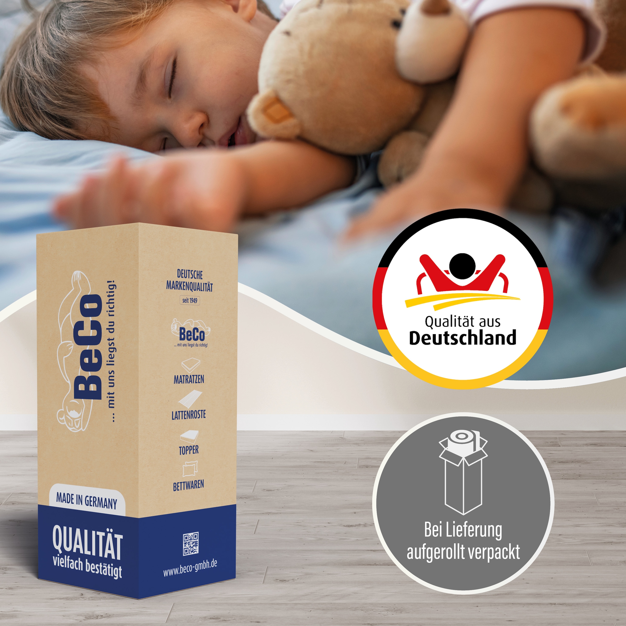 Beco Kindermatratze »Kindermatratze BeCo Kaja, ergonomisch, hygienisch und strapazierfähig« 11 cm hoch Raumgewicht: 35 kg/m³ 1 Stk. tlg. Note GUT (2,2) der Preistipp bei Stiftung Warentest  (Ausgabe 09/2024)