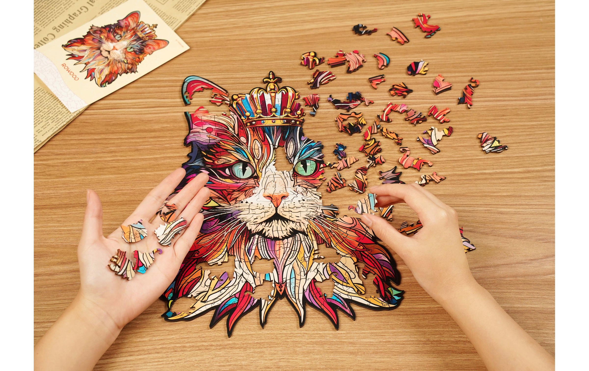   Puzzle 3D »RoboTime Katzenkönig«