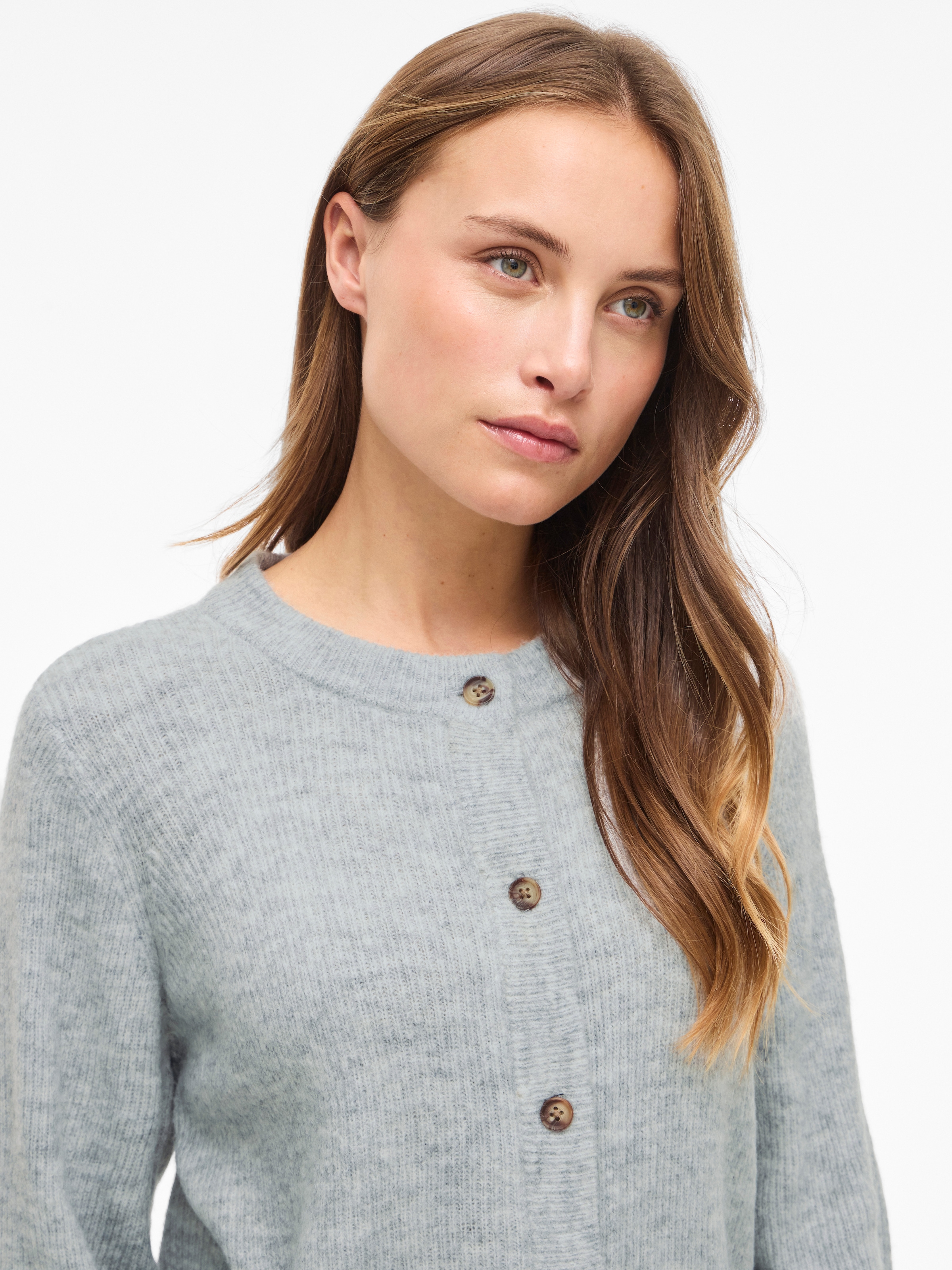 Vila Strickjacke »VIVIOLI O-NECK RIB KNIT CARDIGAN-NOOS«