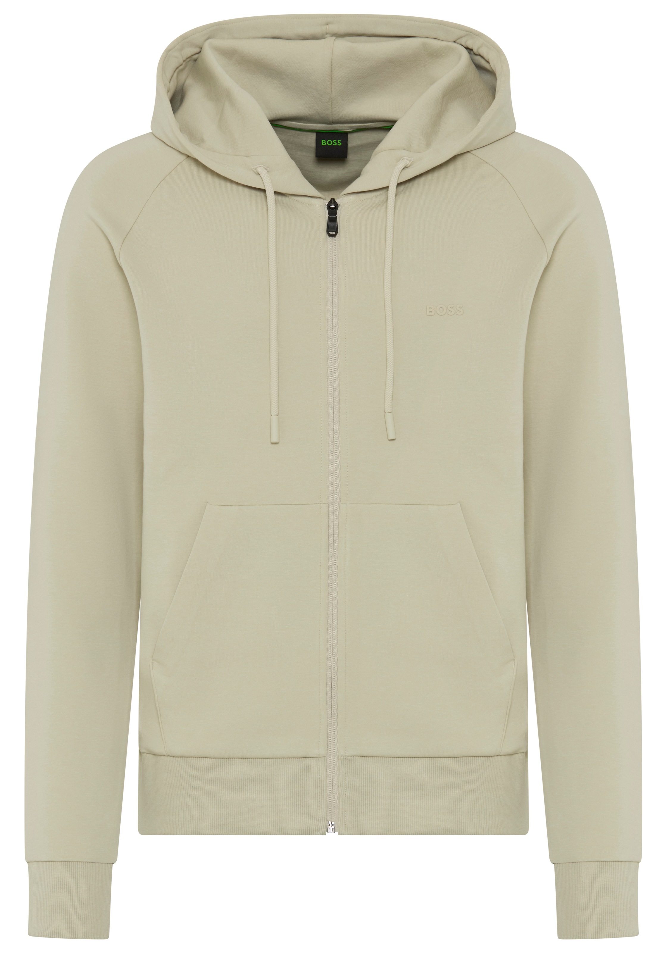BOSS GREEN Kapuzensweatjacke »Saggy« Regular Fit, Kängurutasche, Baumwollmischung