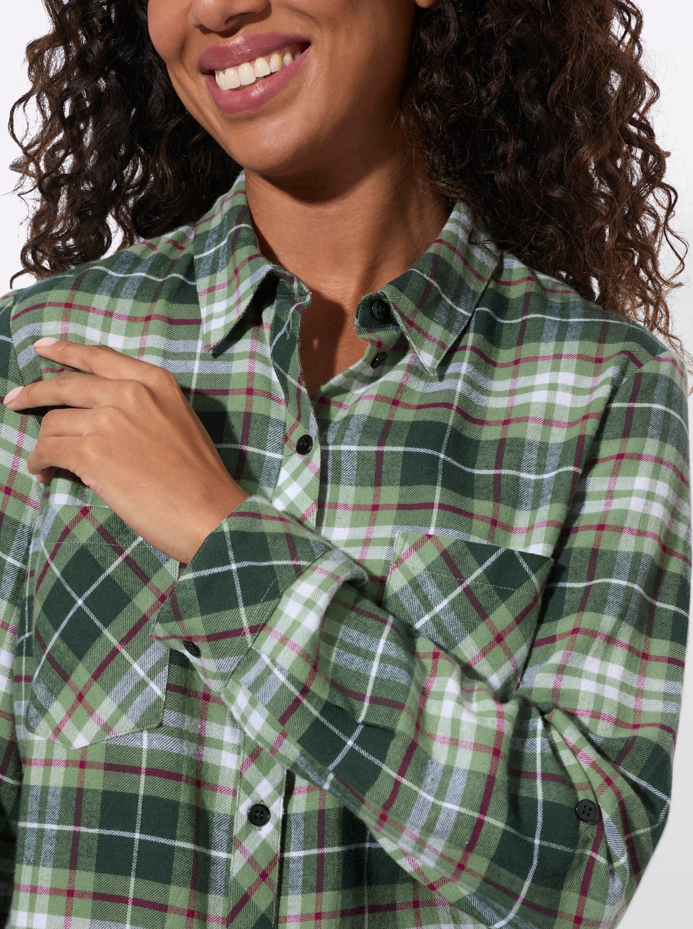 Casual Looks Blouse en flanelle