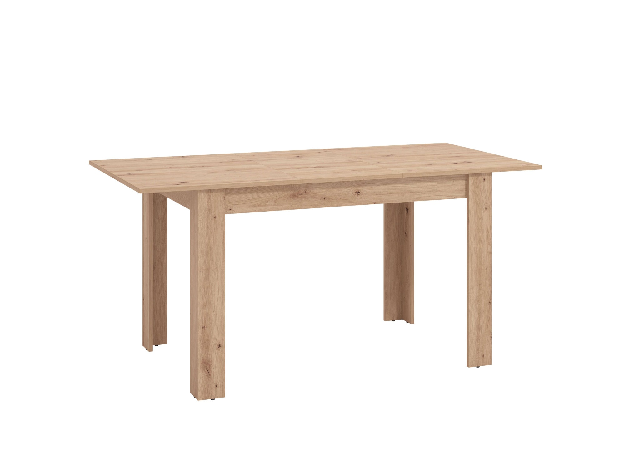 Home affaire Table de salle à manger »Hamar Esszimmertisch 120x80, Weiss oder Eiche Holz Küchentisch« Verlängerbar durch Einlegeplatte,  max. Breite 160 cm