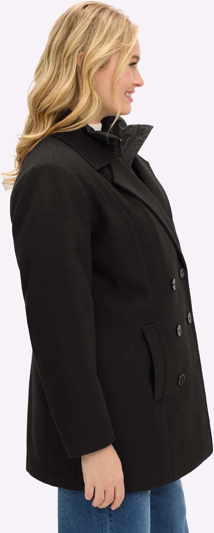 Sheego Cabanjacke ohne Kapuze