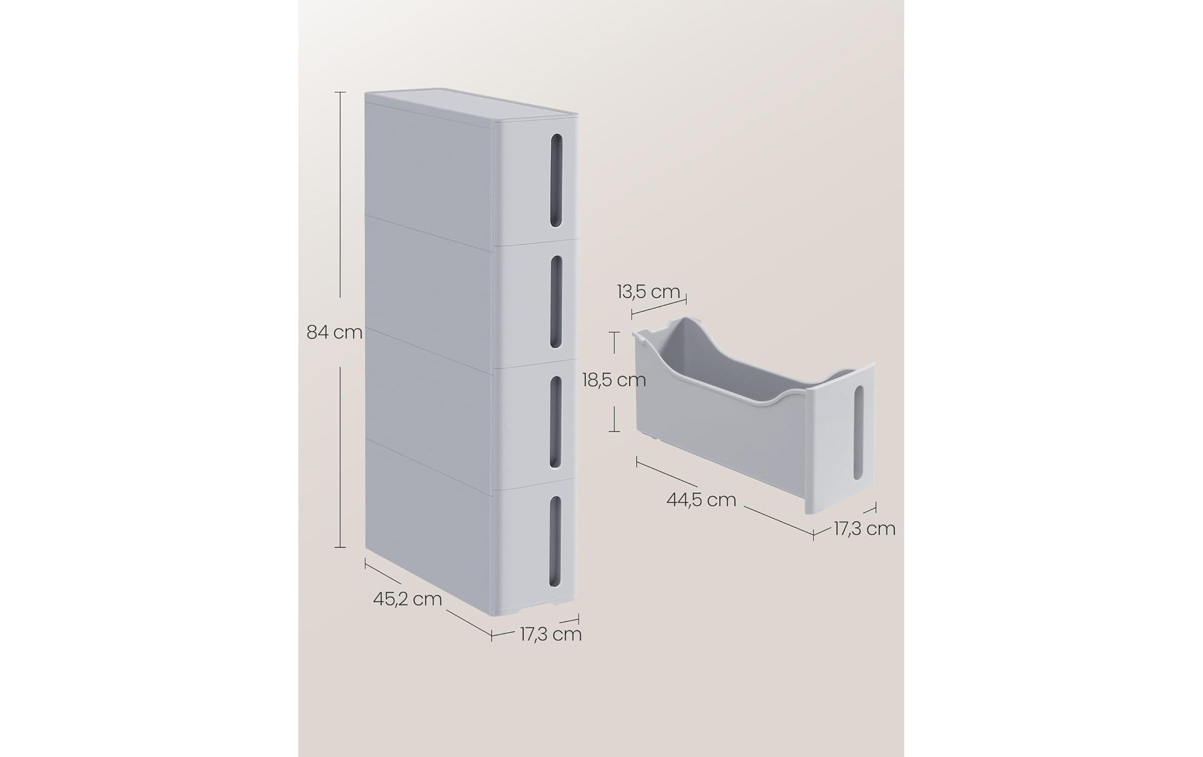 SONGMICS Küchenwagen »mit Rädern 45.2 x 84 x 17,3 cm,«