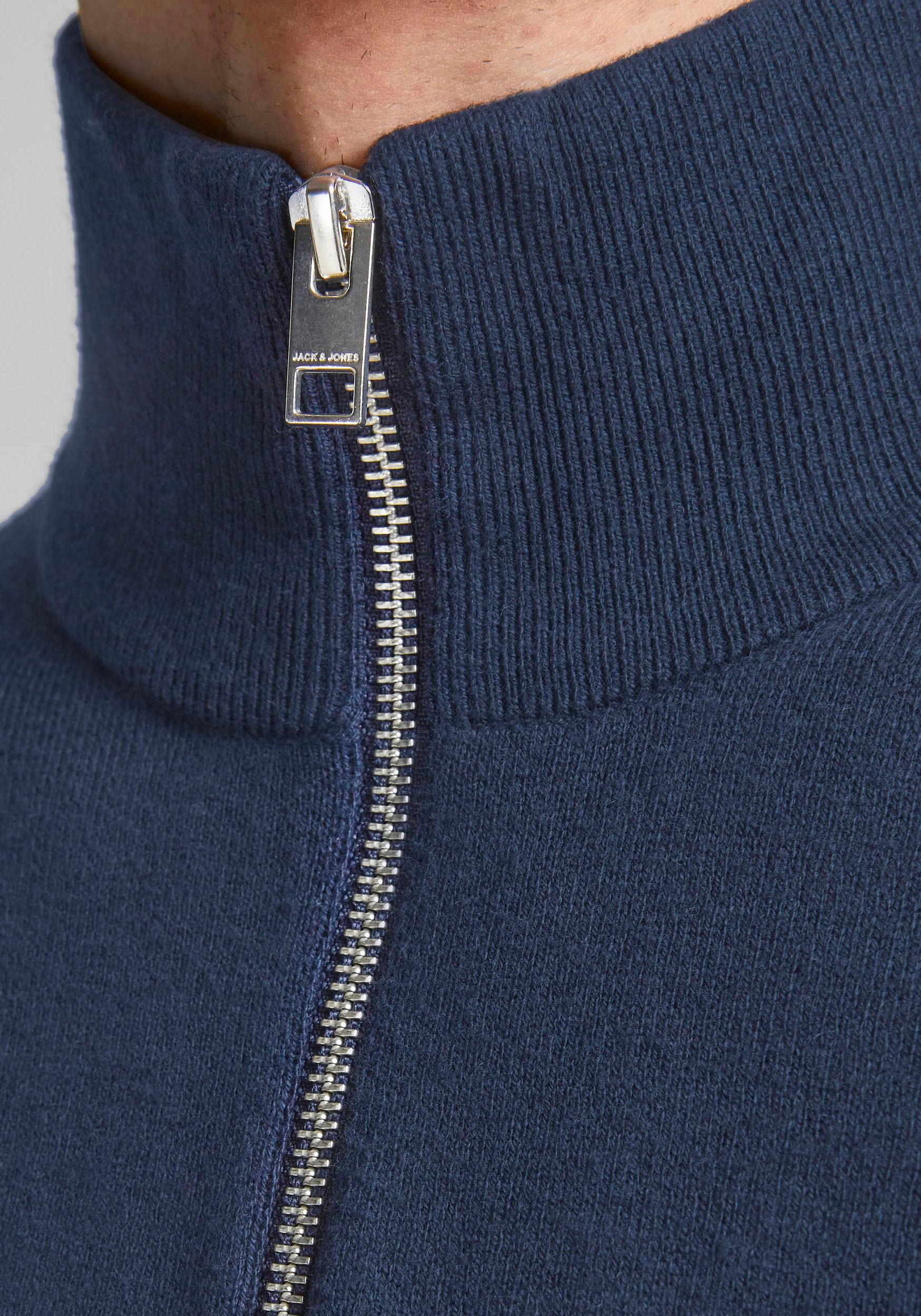 Jack &amp; Jones Strickpullover »EMIL KNIT HALF ZIP« mit kurzem Reissverschluss im Troyer-Look